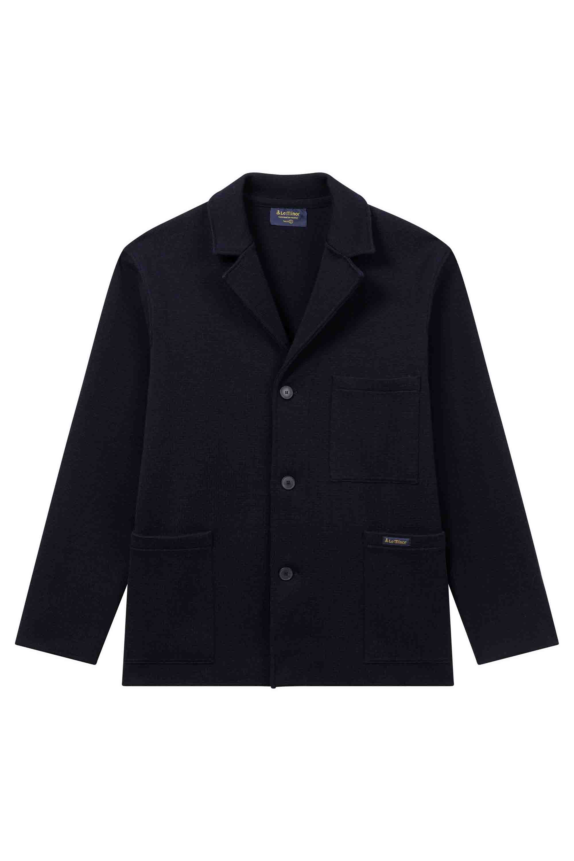 Blazer Milano bleu marine en laine mérinos pour femme - Image 4