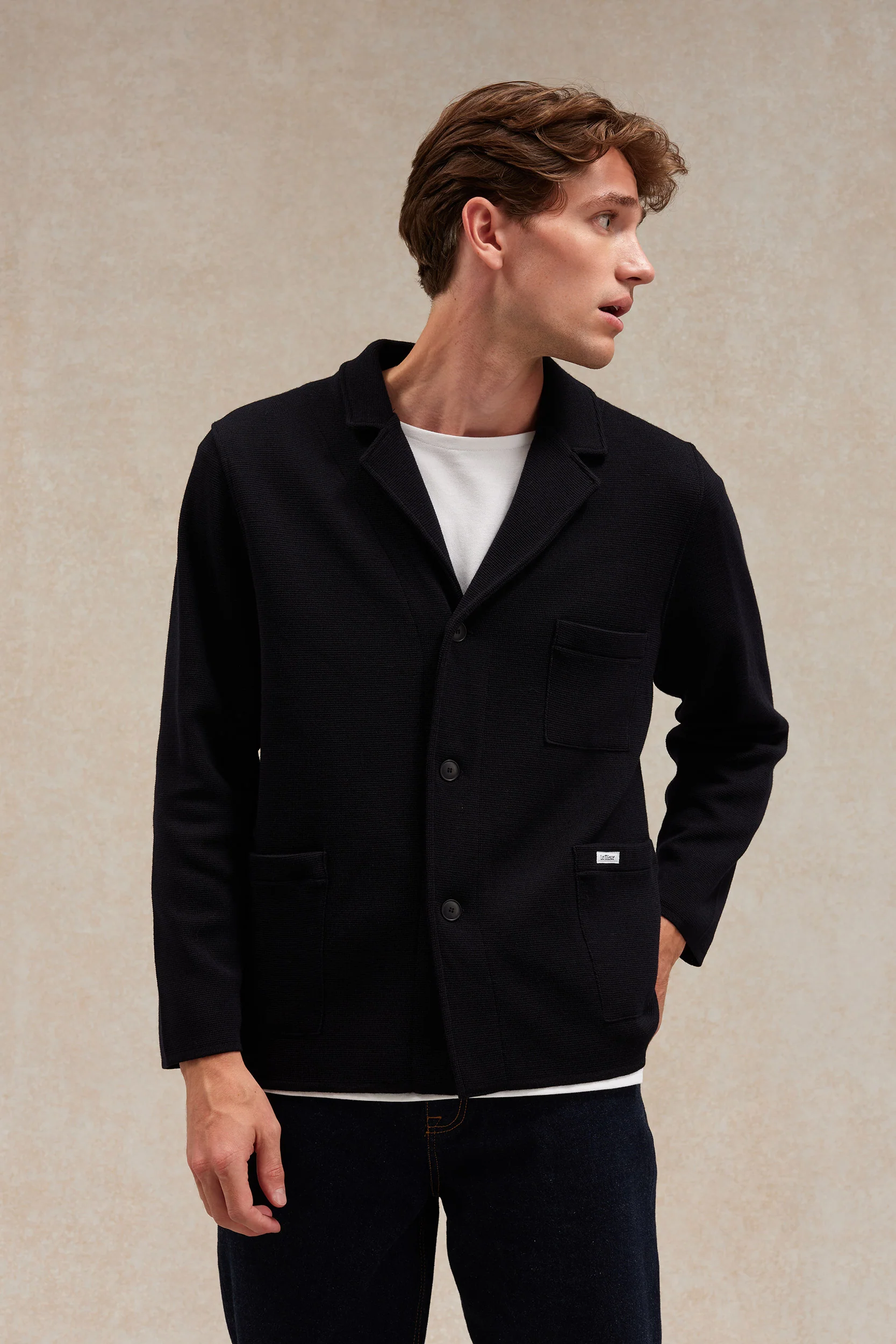 Blazer Milano bleu marine en laine mérinos pour homme - Image 3