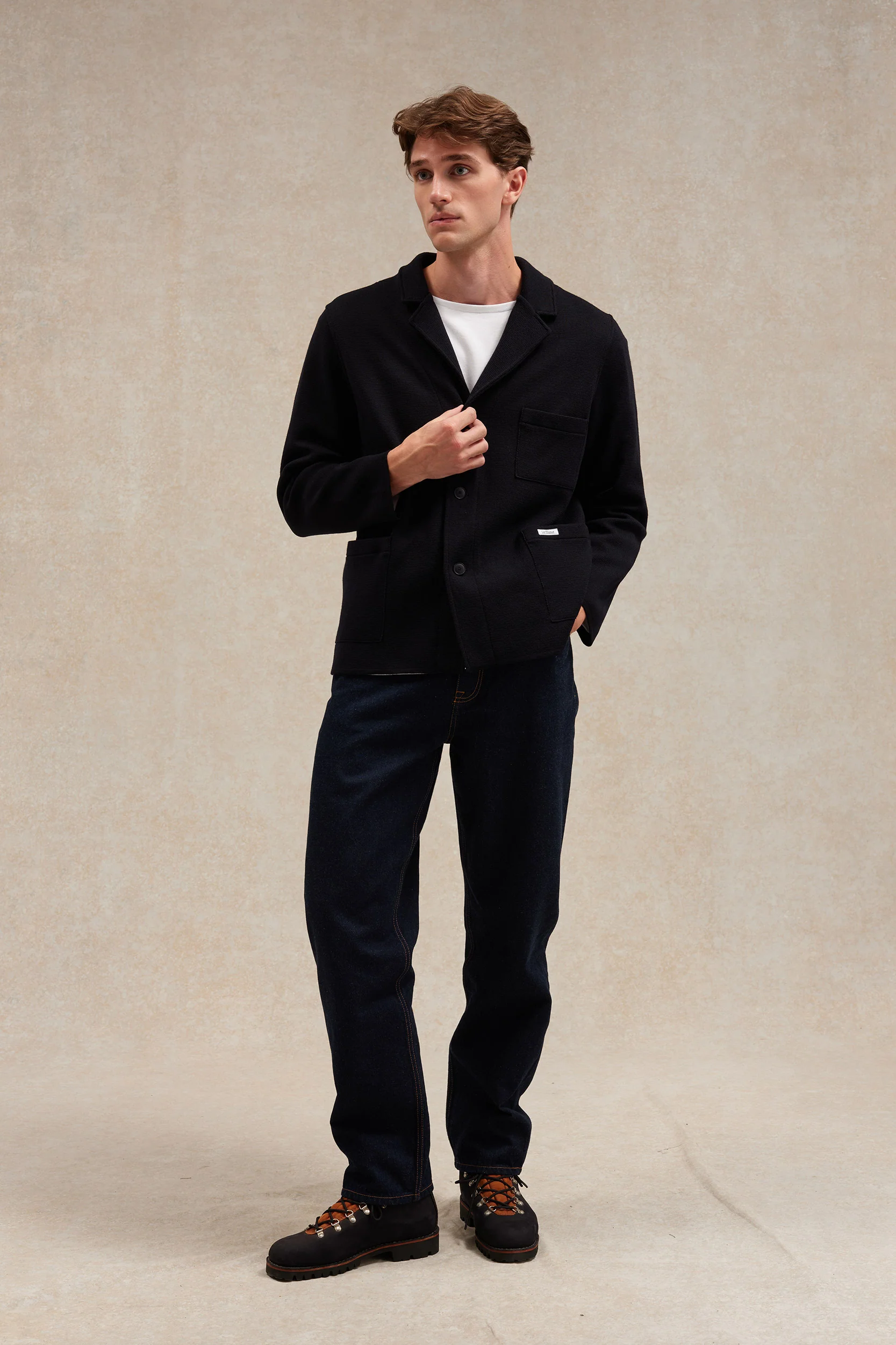 Blazer Milano bleu marine en laine mérinos pour homme - Image 4