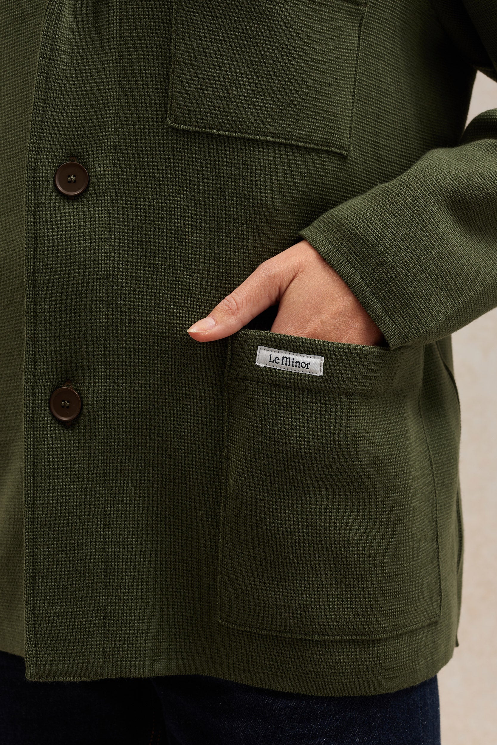 Blazer Milano olive en laine mérinos pour femme - Image 3