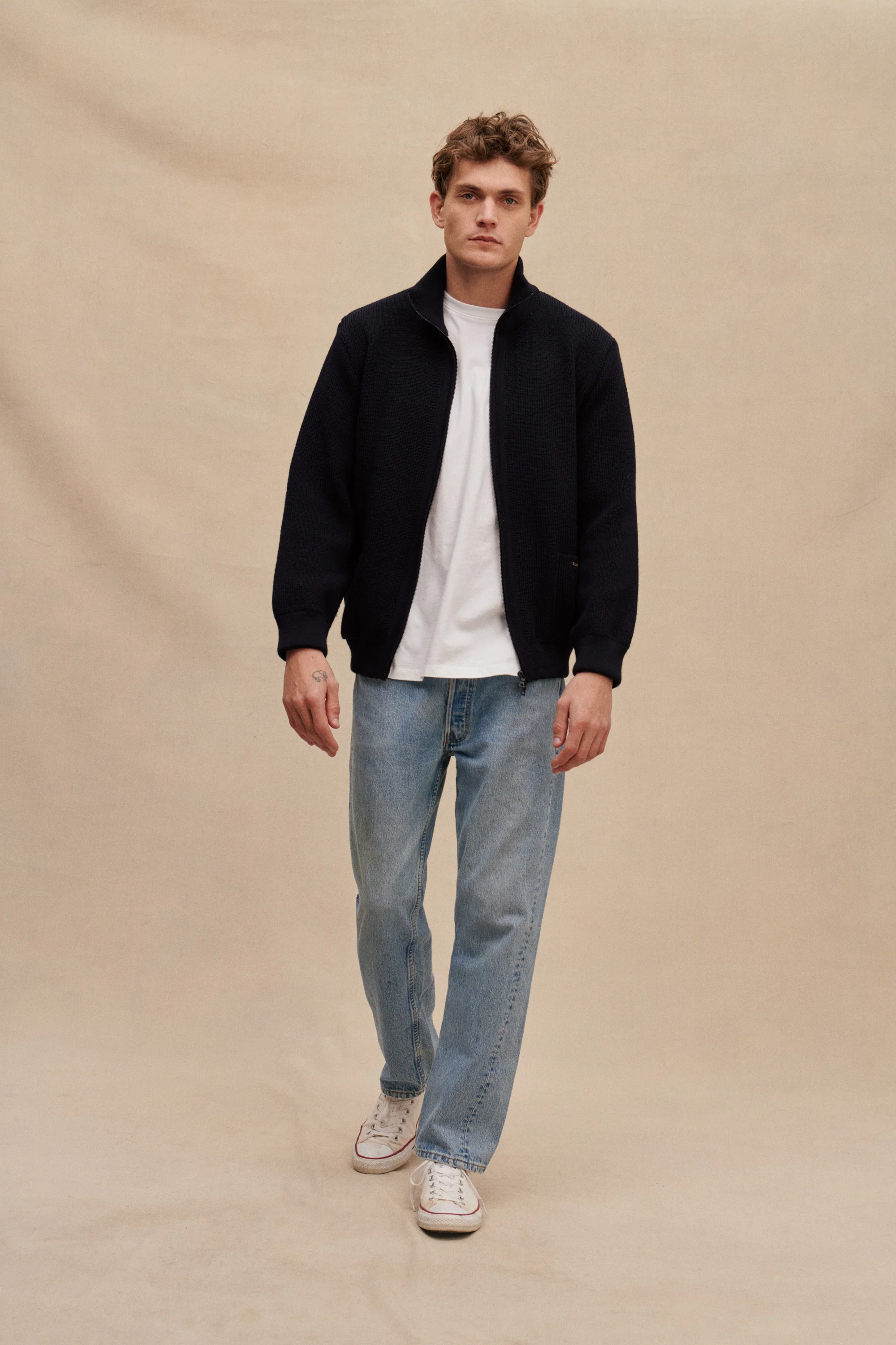 Blouson bleu marine pour homme - Image 3
