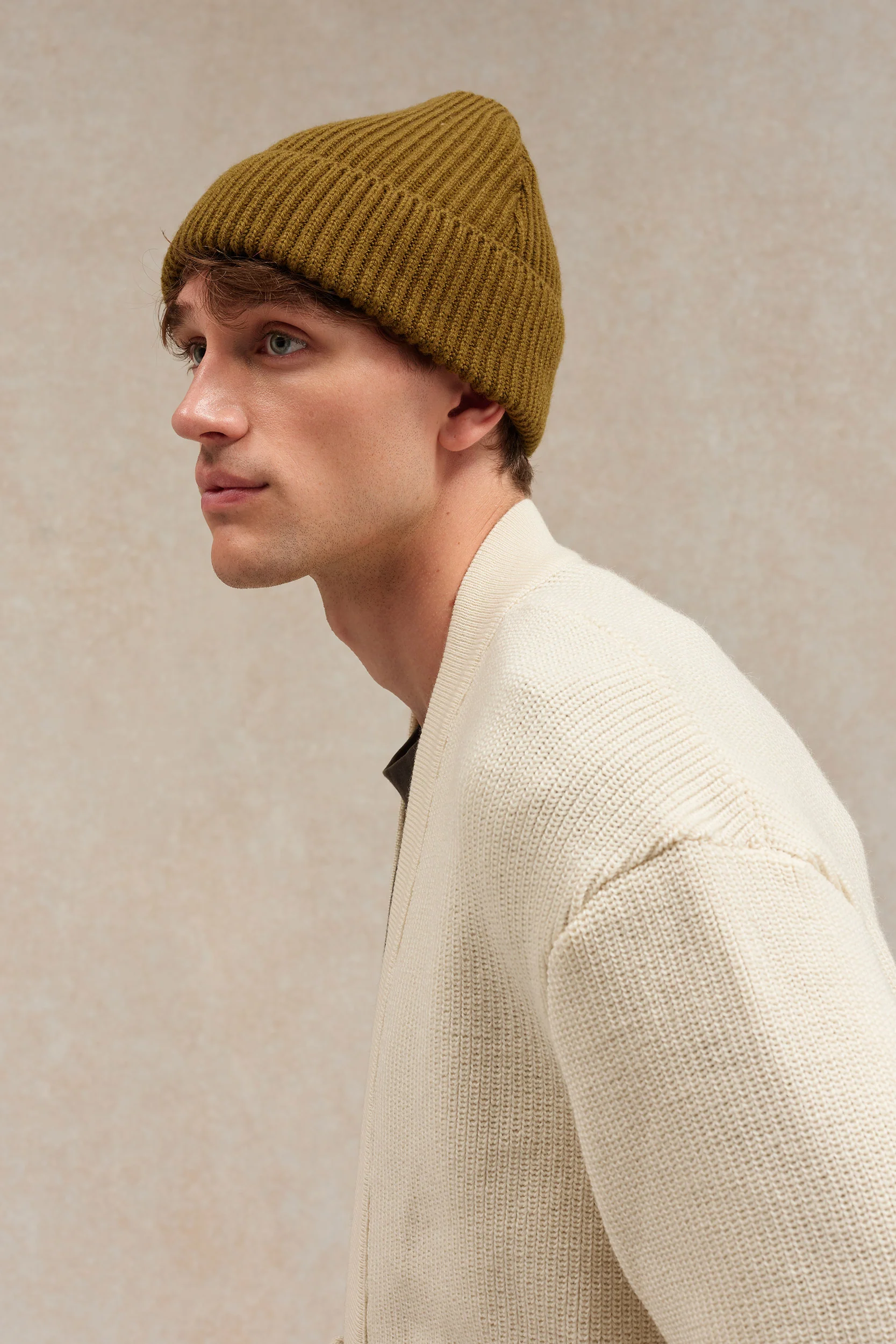 Bonnet extra doux mixte olive - Image 4