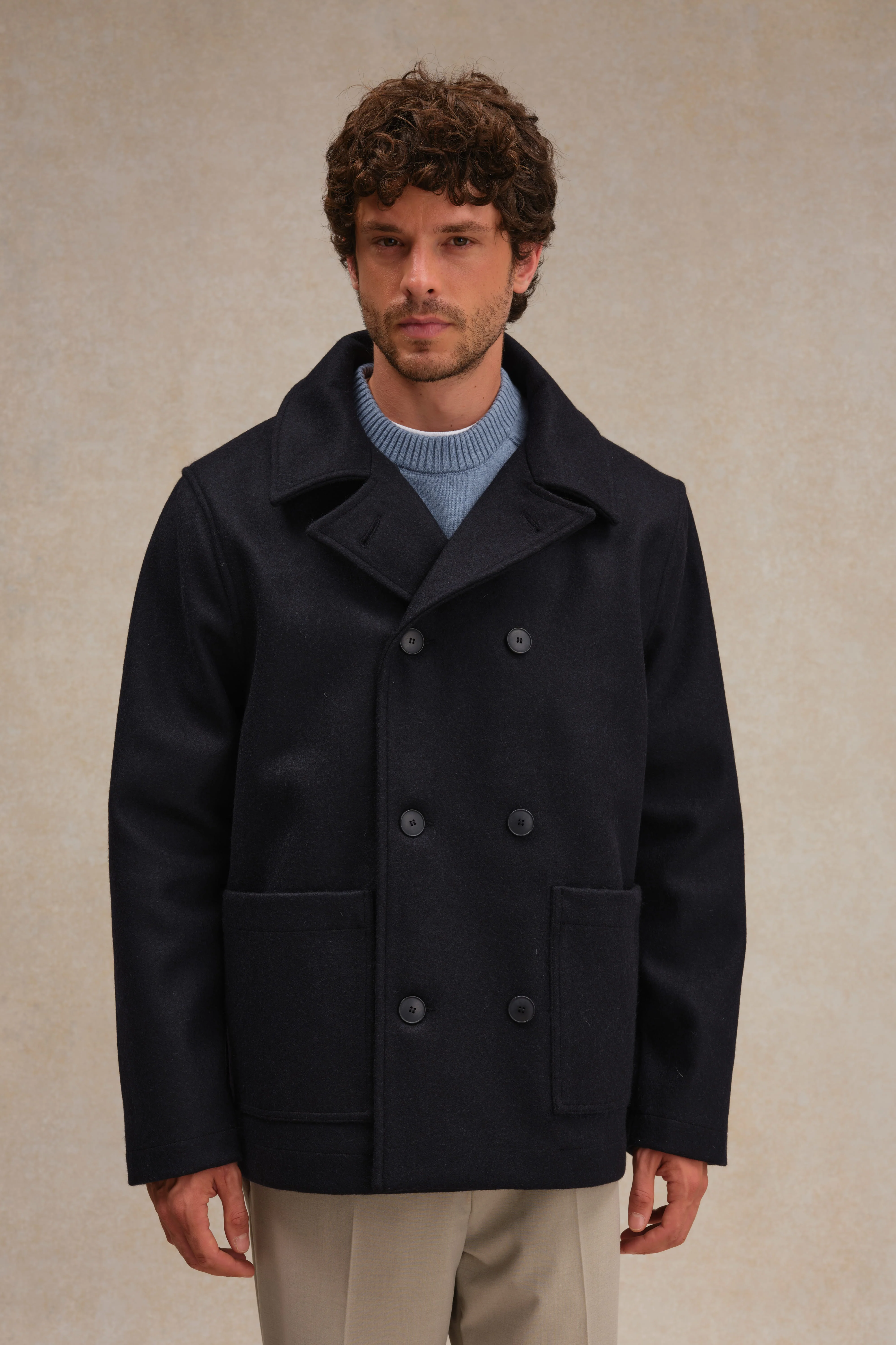 Caban bleu marine pour homme