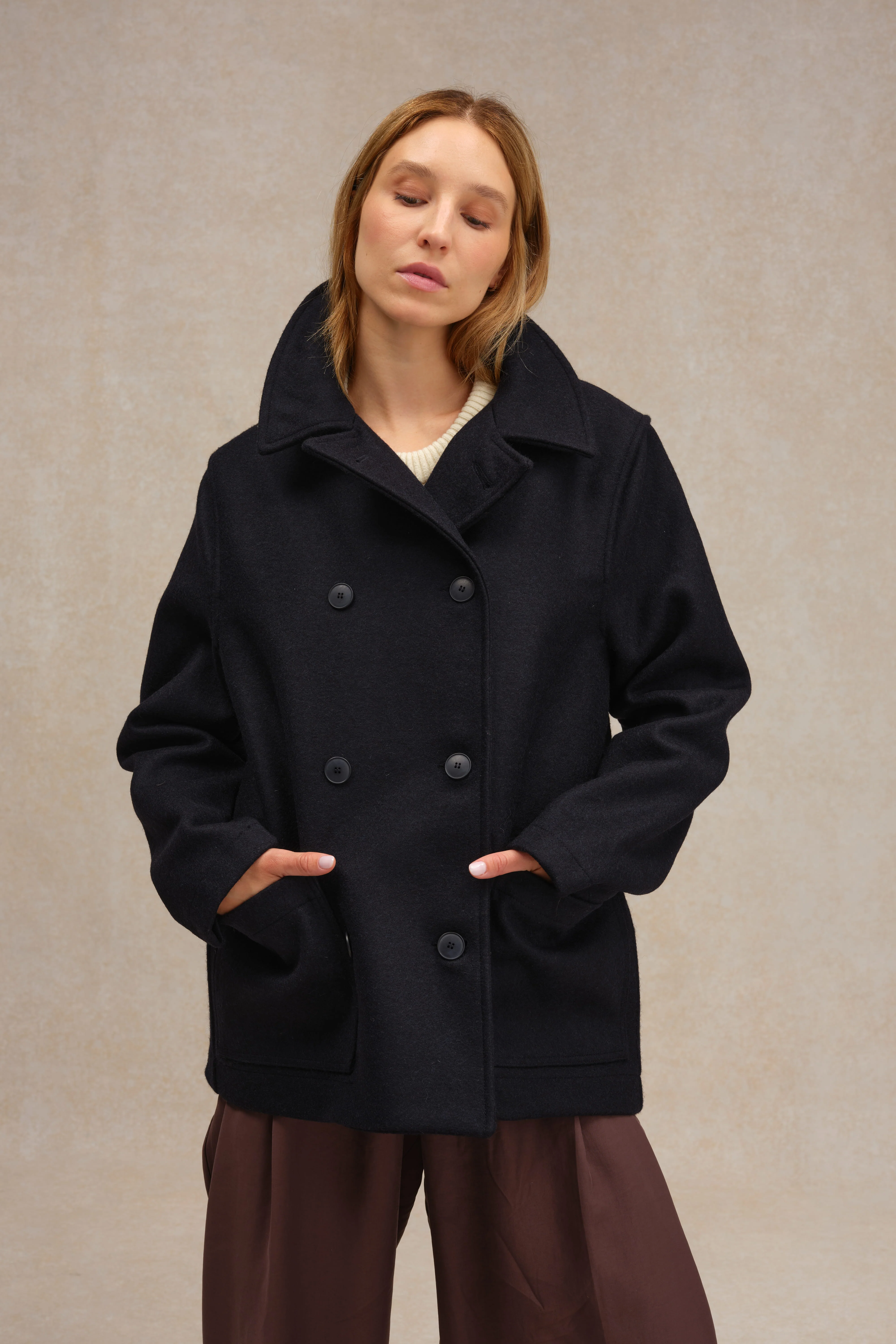Caban bleu marine pour homme - Image 11