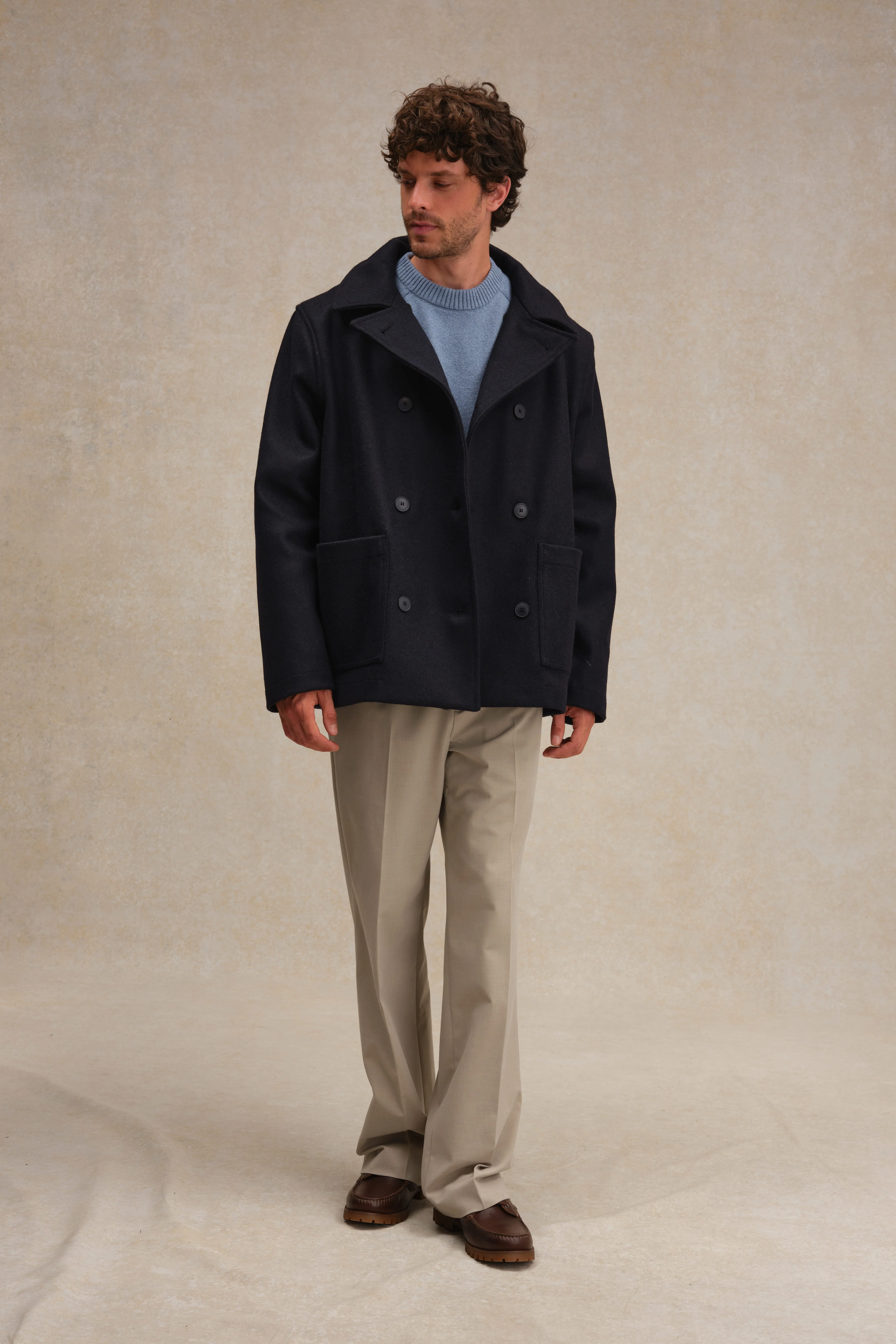 Caban bleu marine pour homme - Image 2