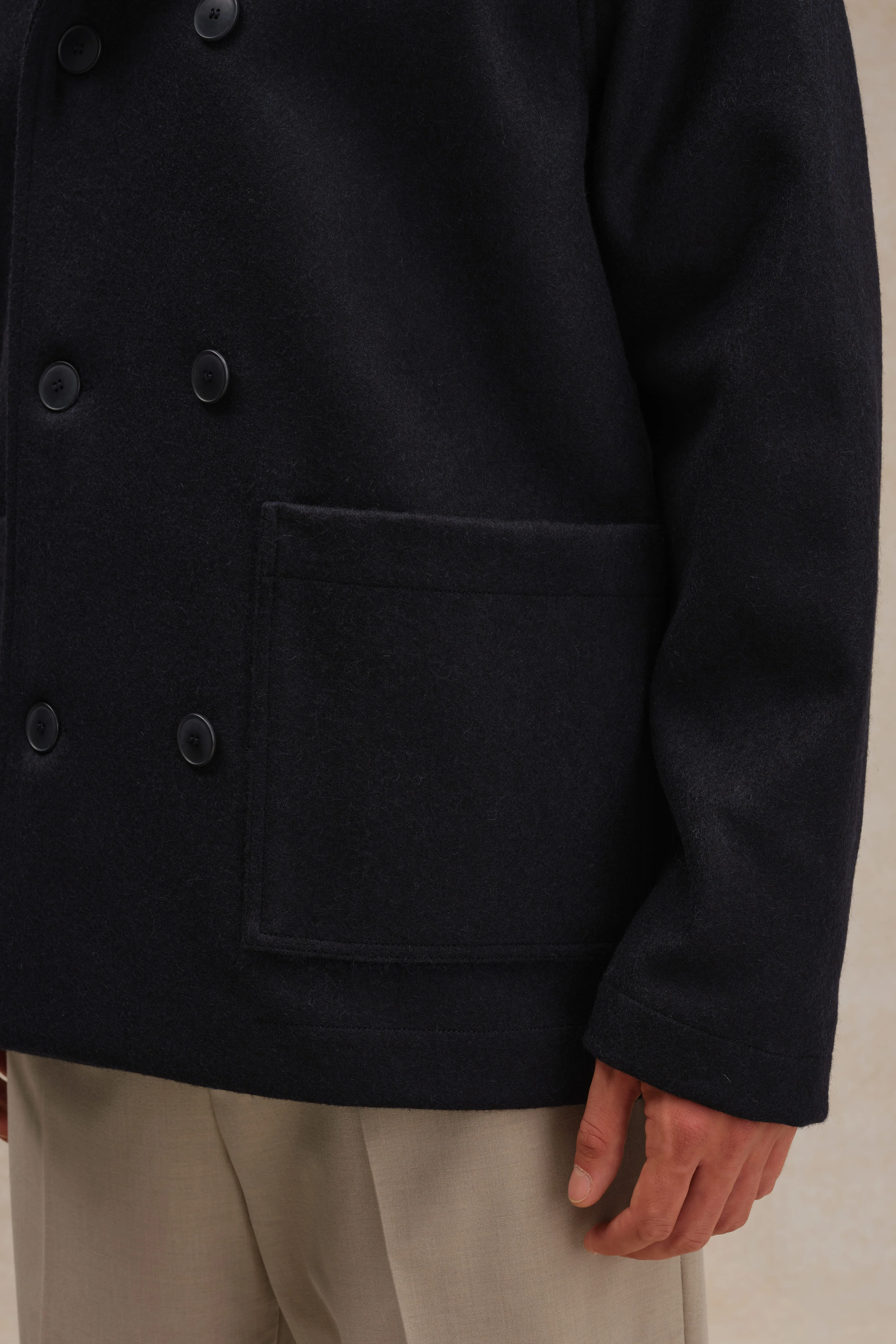 Caban bleu marine pour homme - Image 4