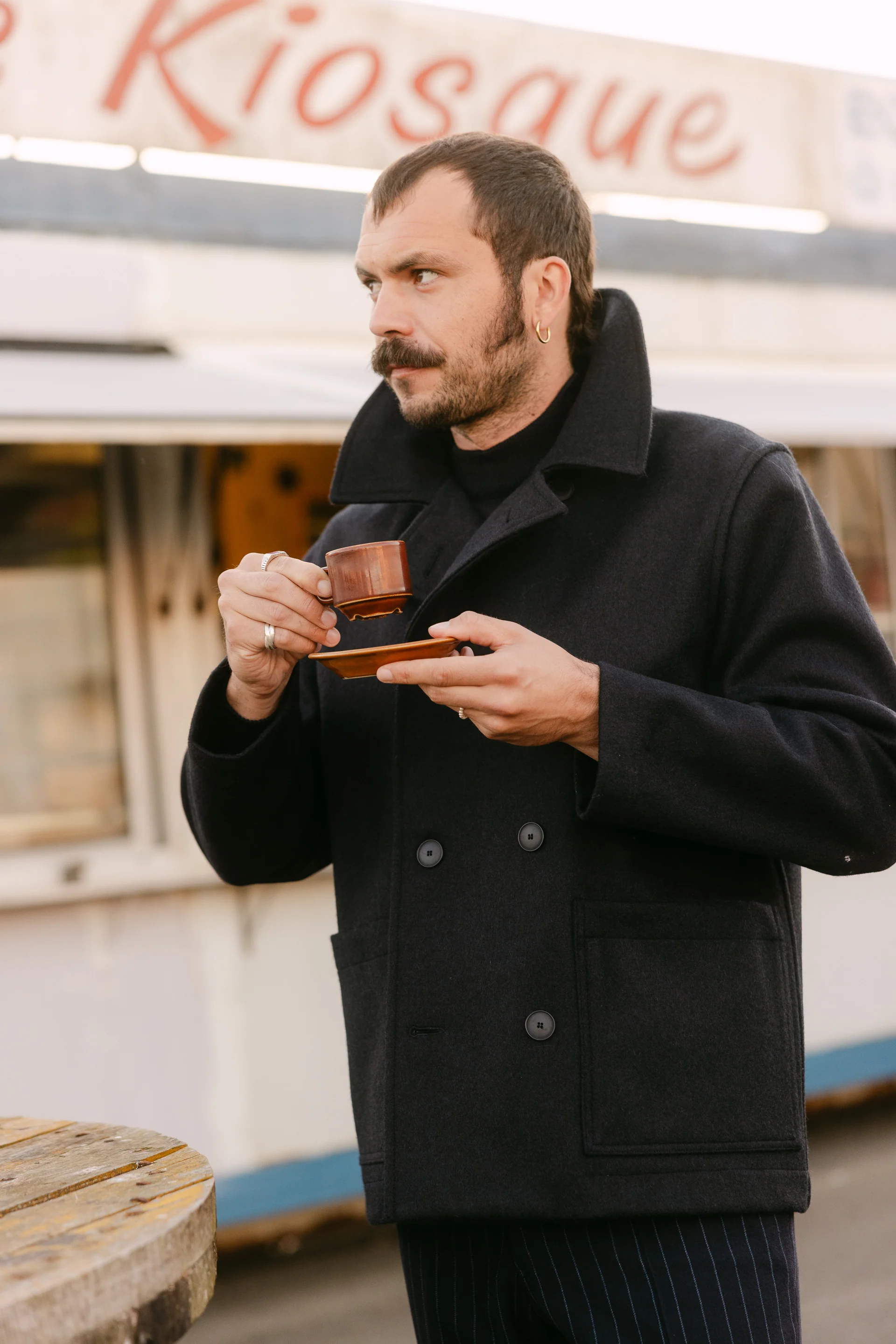 Caban bleu marine pour homme - Image 5