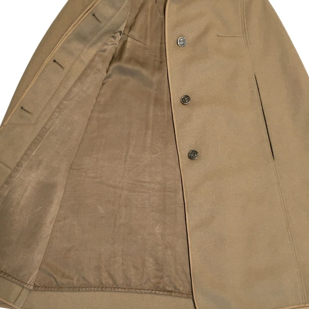 Cape évasée en laine beige pour femme - Seconde main - Image 5