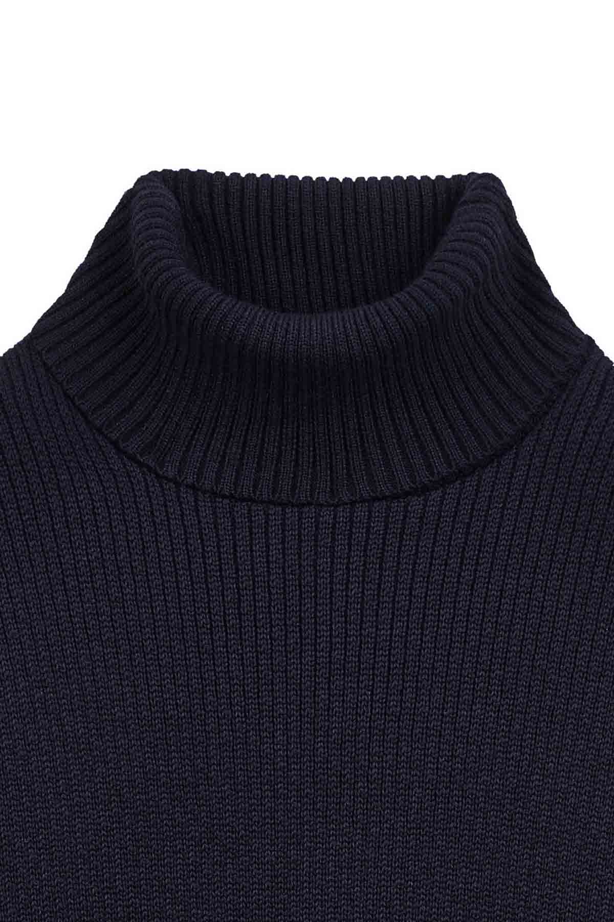 Pull col roulé Norvégien bleu marine pour femme - Image 5