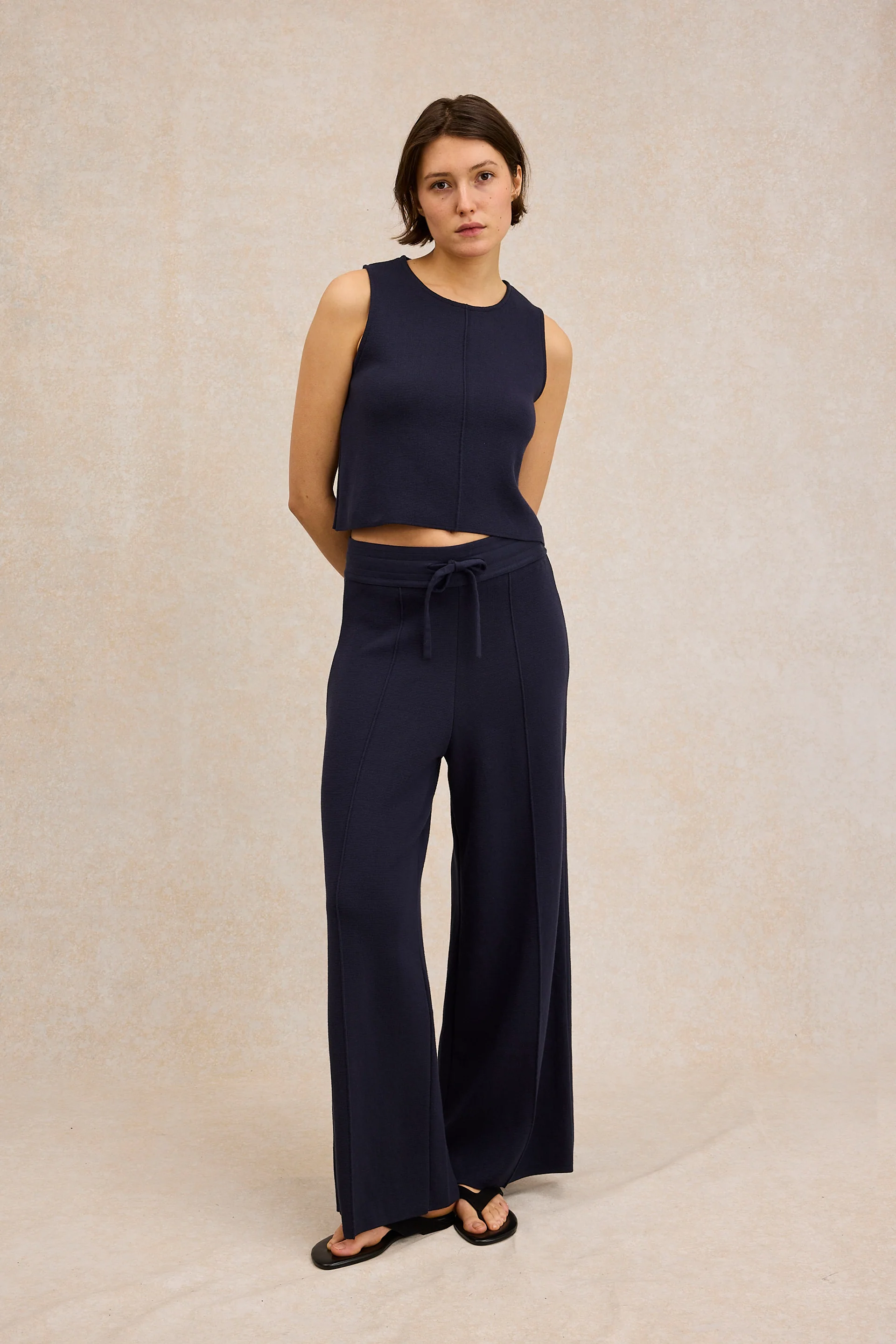 Débardeur Milano bleu marine en coton pour femme - Image 3