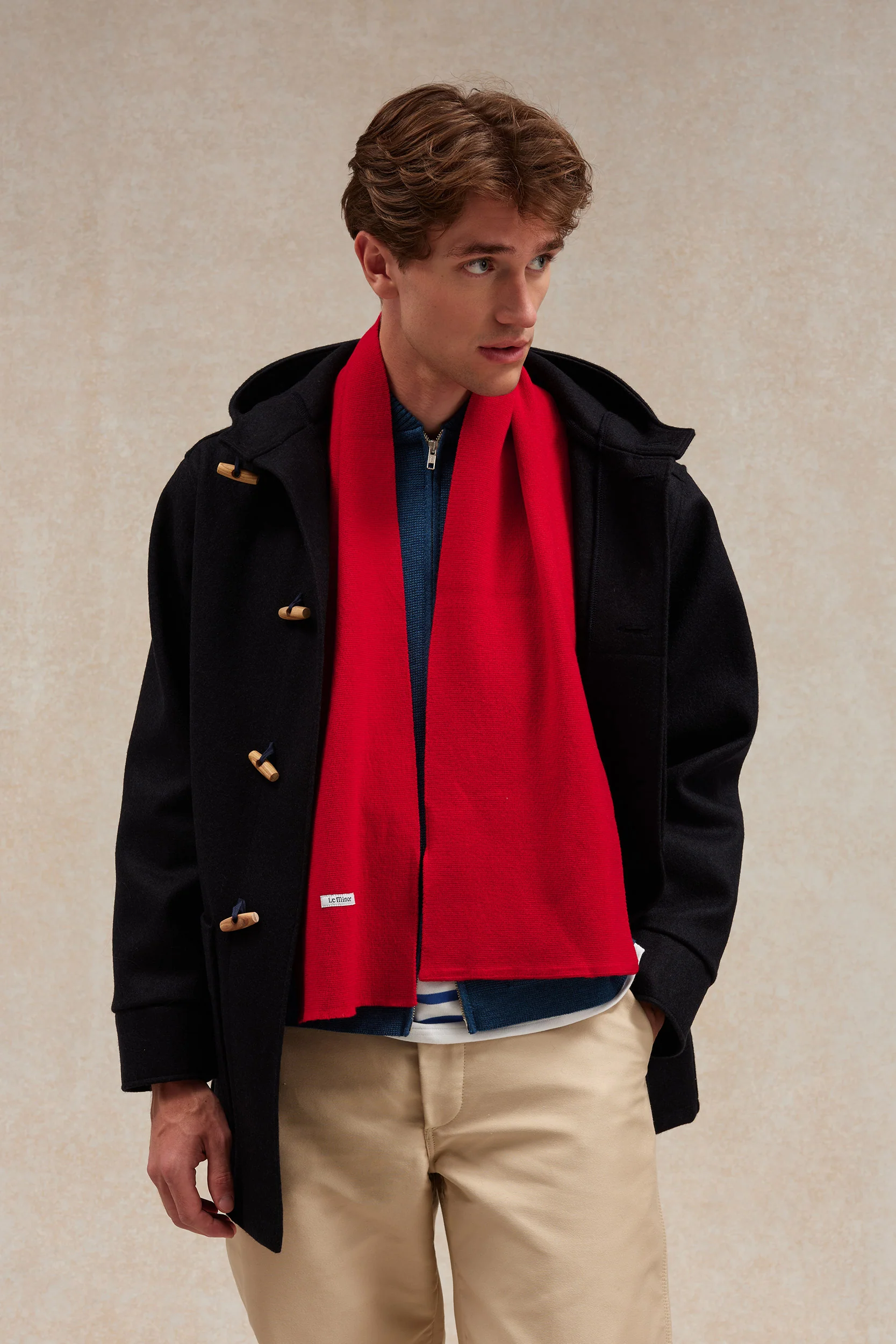 Écharpe fine mixte rouge en maille Milano
