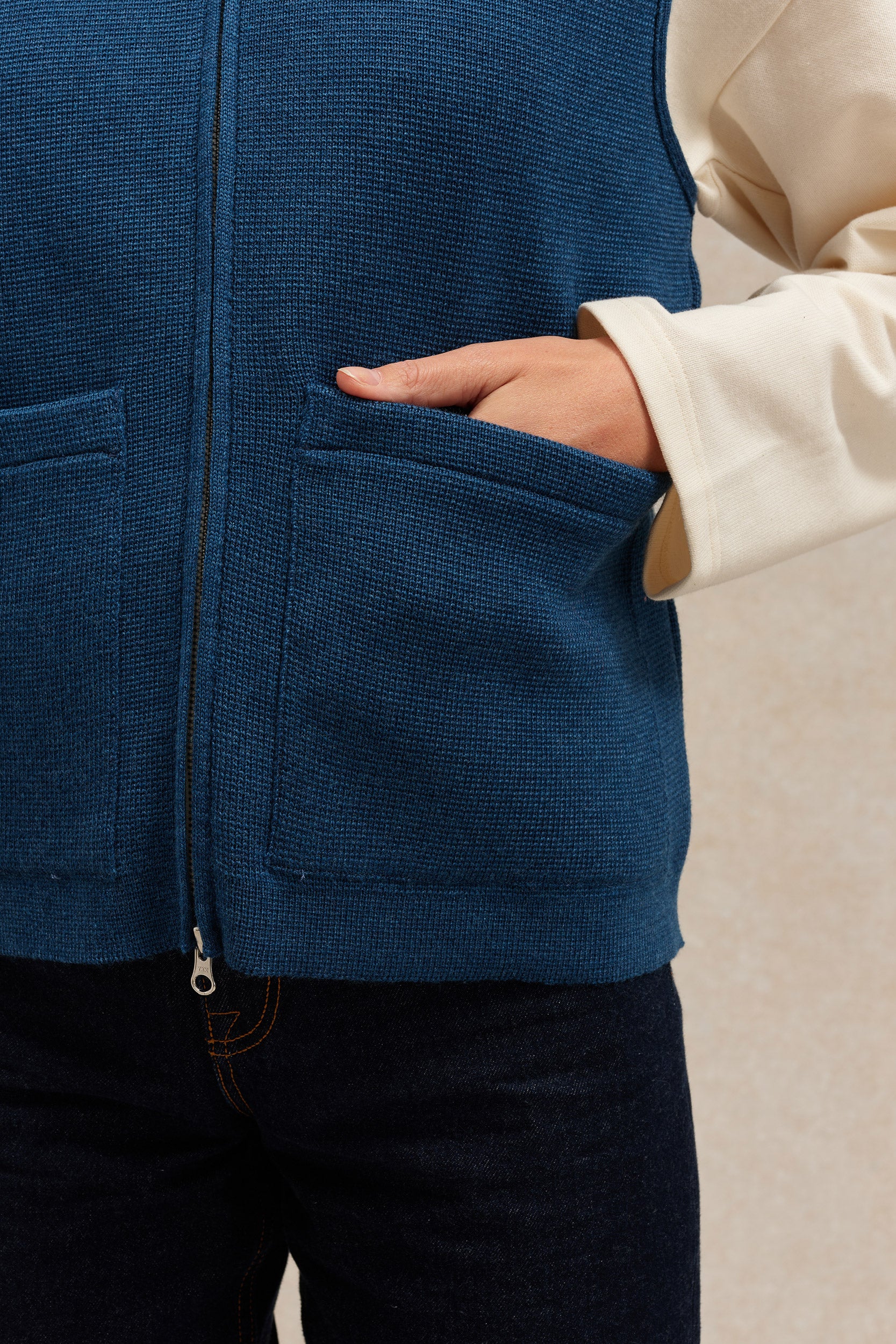 Gilet zippé denim Milano pour femme - Image 3