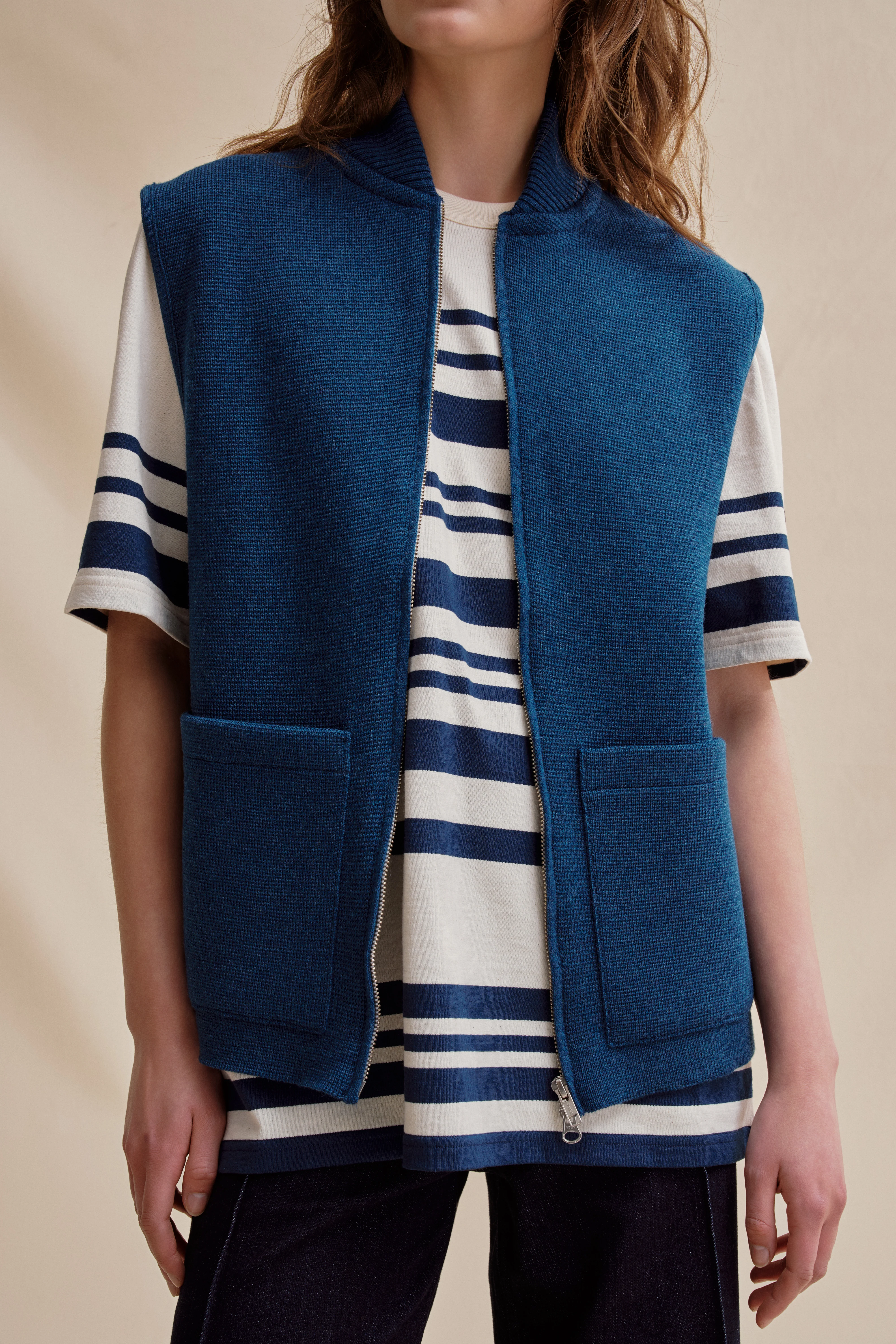 Gilet zippé denim Milano pour femme - Image 6