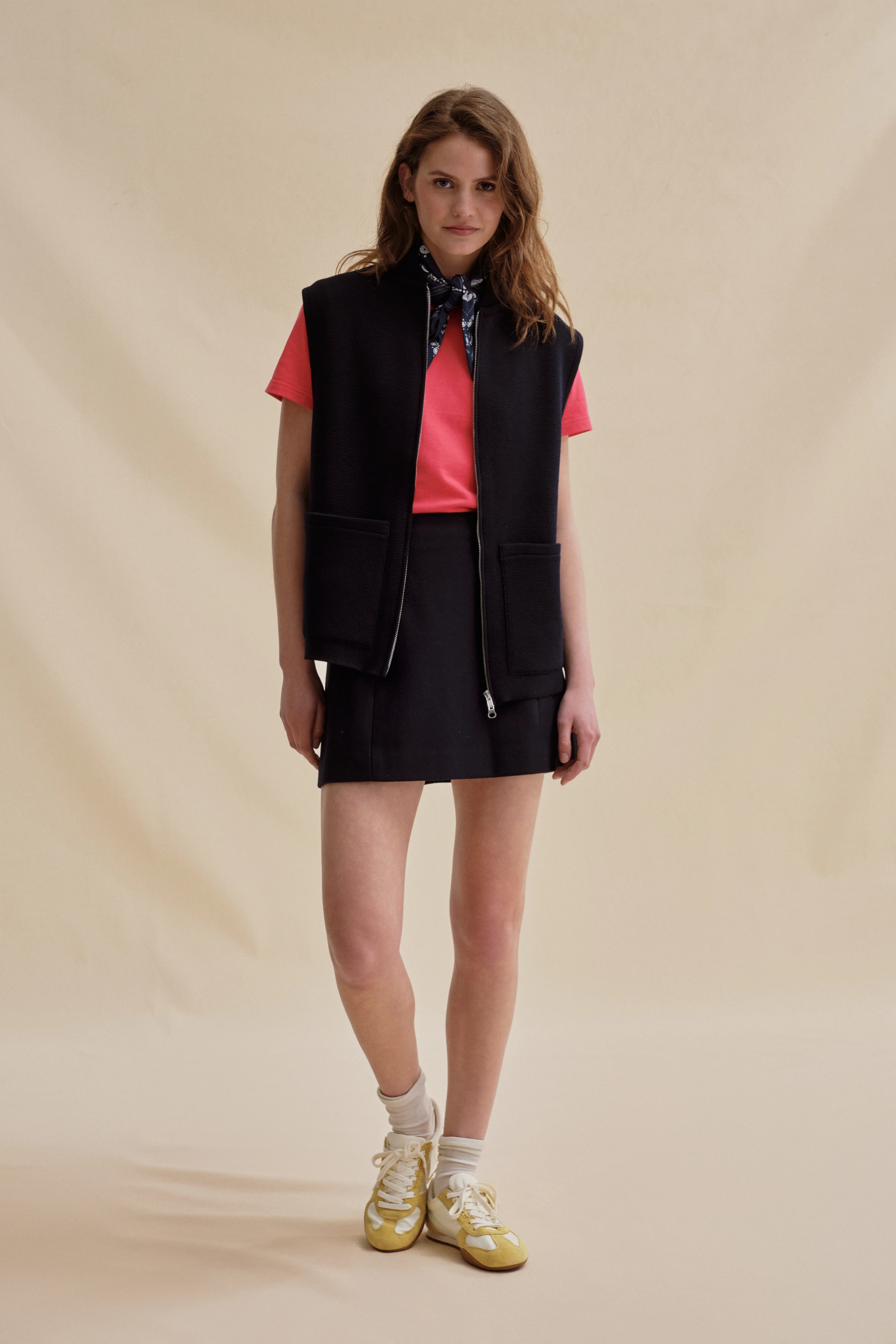 Gilet zippé marine Milano pour femme - Image 3
