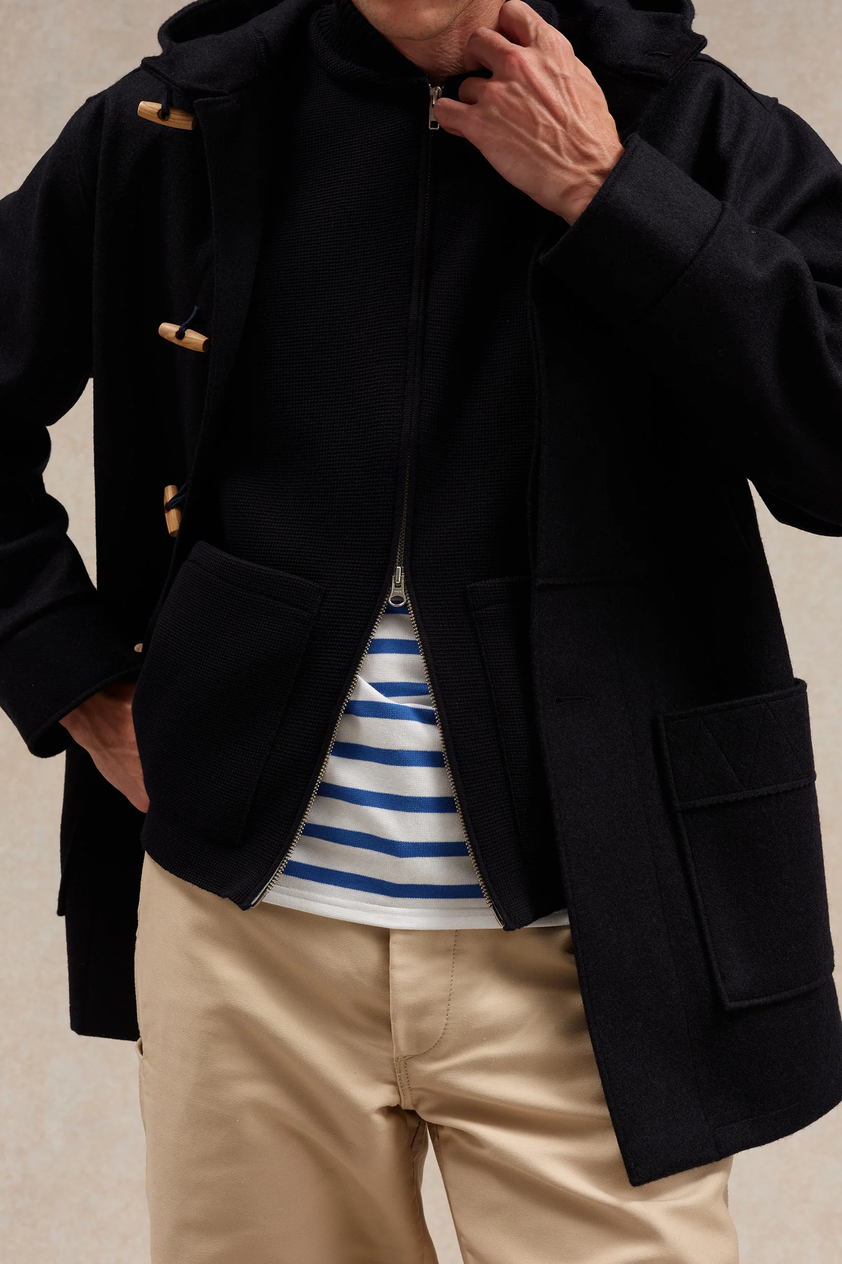 Gilet zippé marine Milano pour homme - Image 3