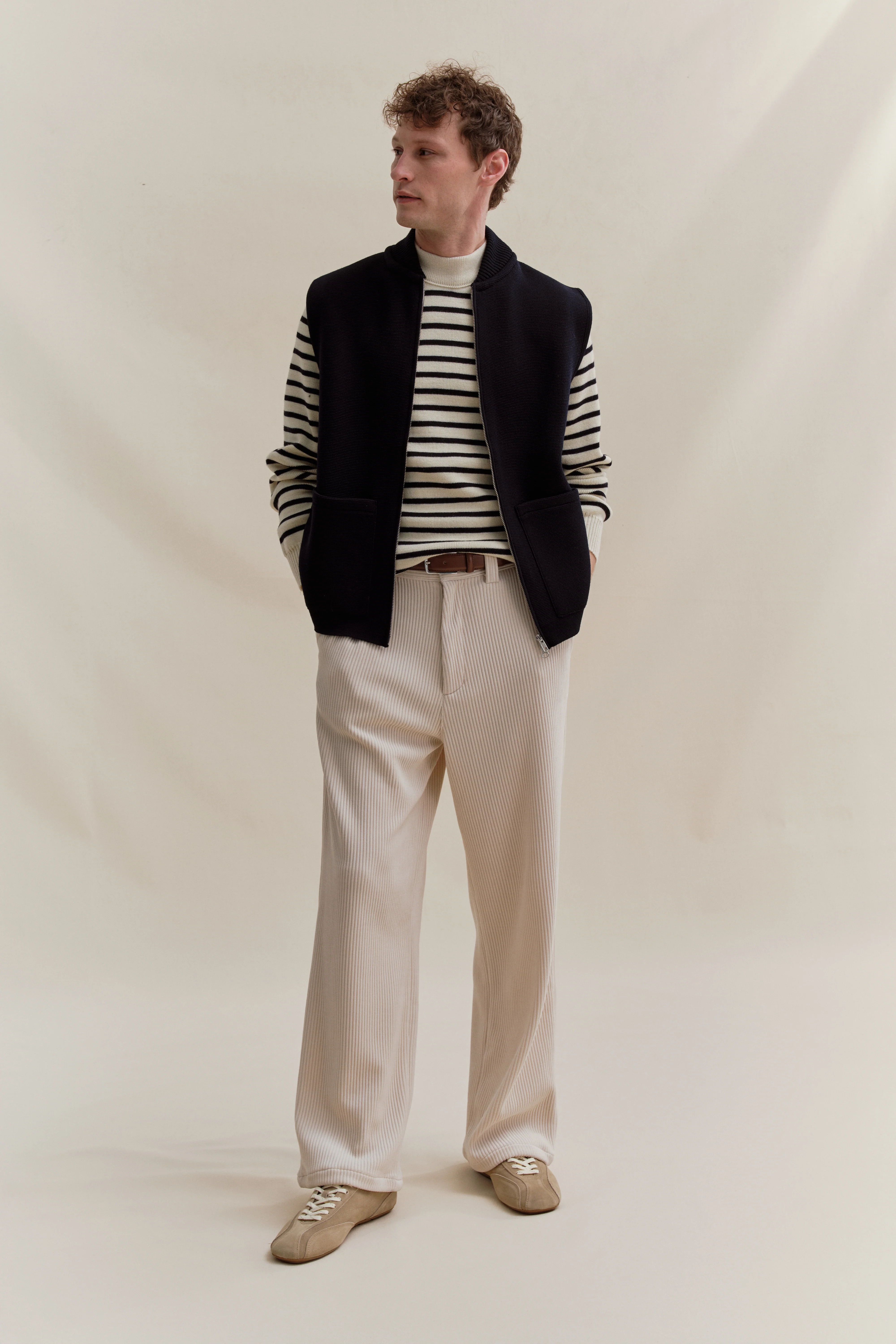 Gilet zippé marine Milano pour homme - Image 7