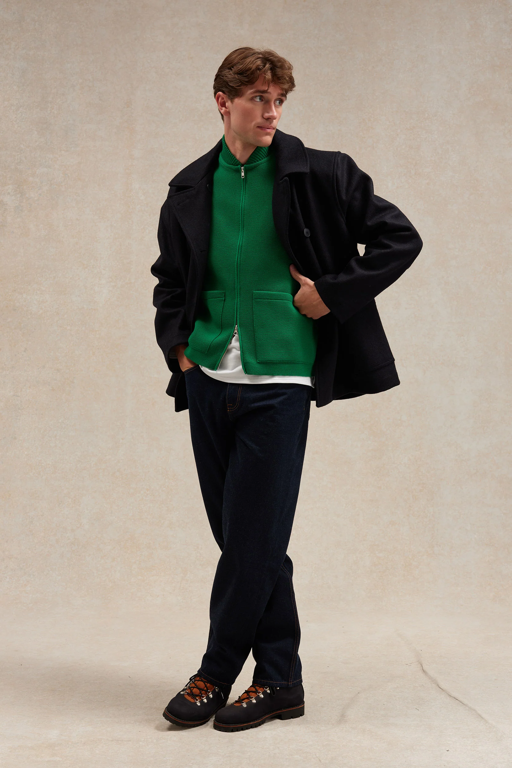 Gilet zippé vert Milano pour homme - Image 4