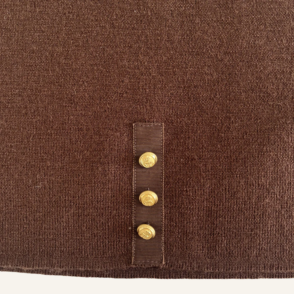 Jupe en laine marron pour femme - Seconde main - Image 3