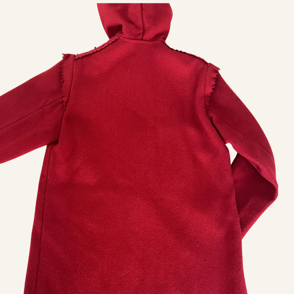 Kabig enfant rouge en drap de laine - Seconde main - Image 2