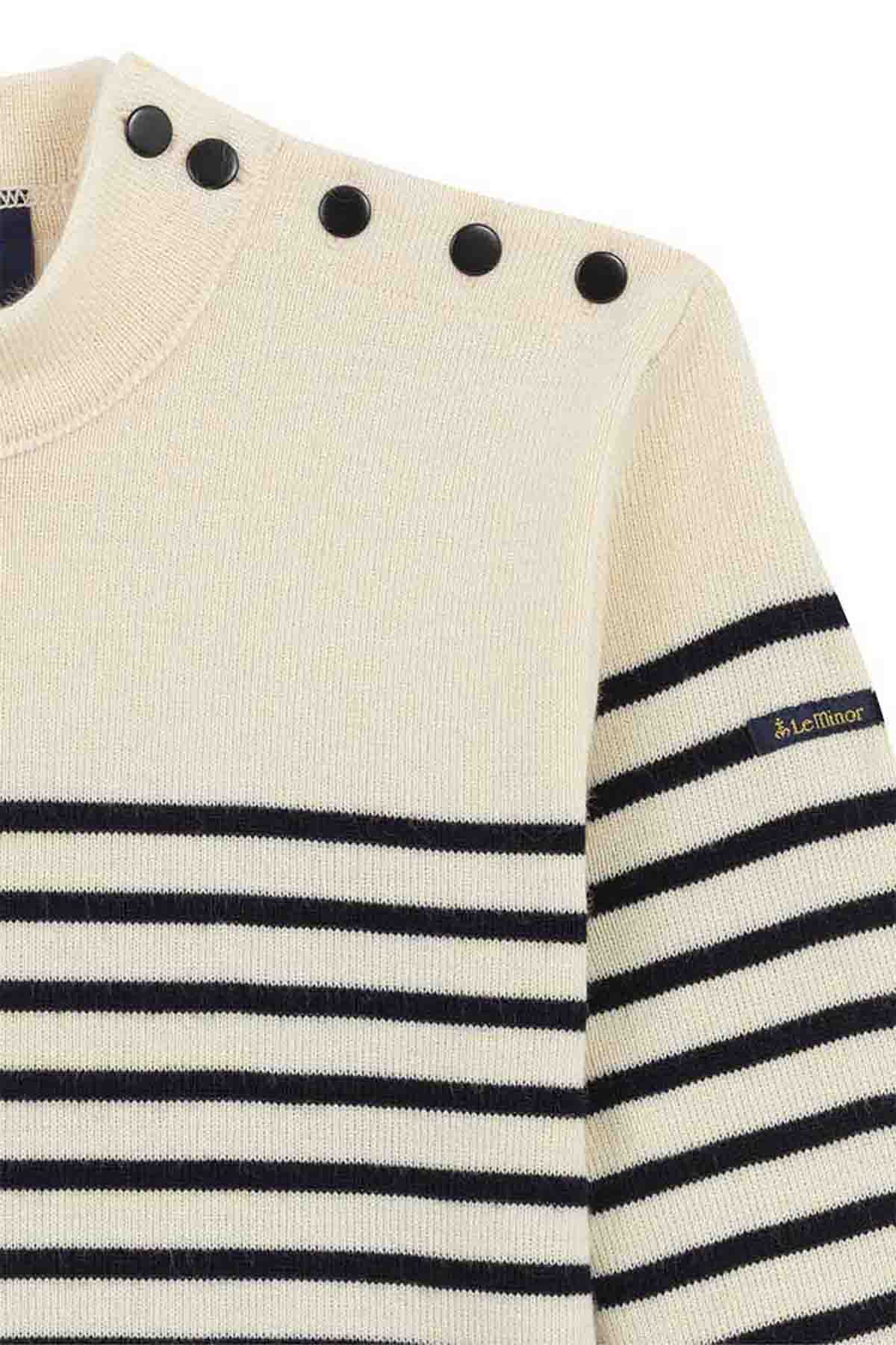 Pull marinière écru pour femme - Image 5