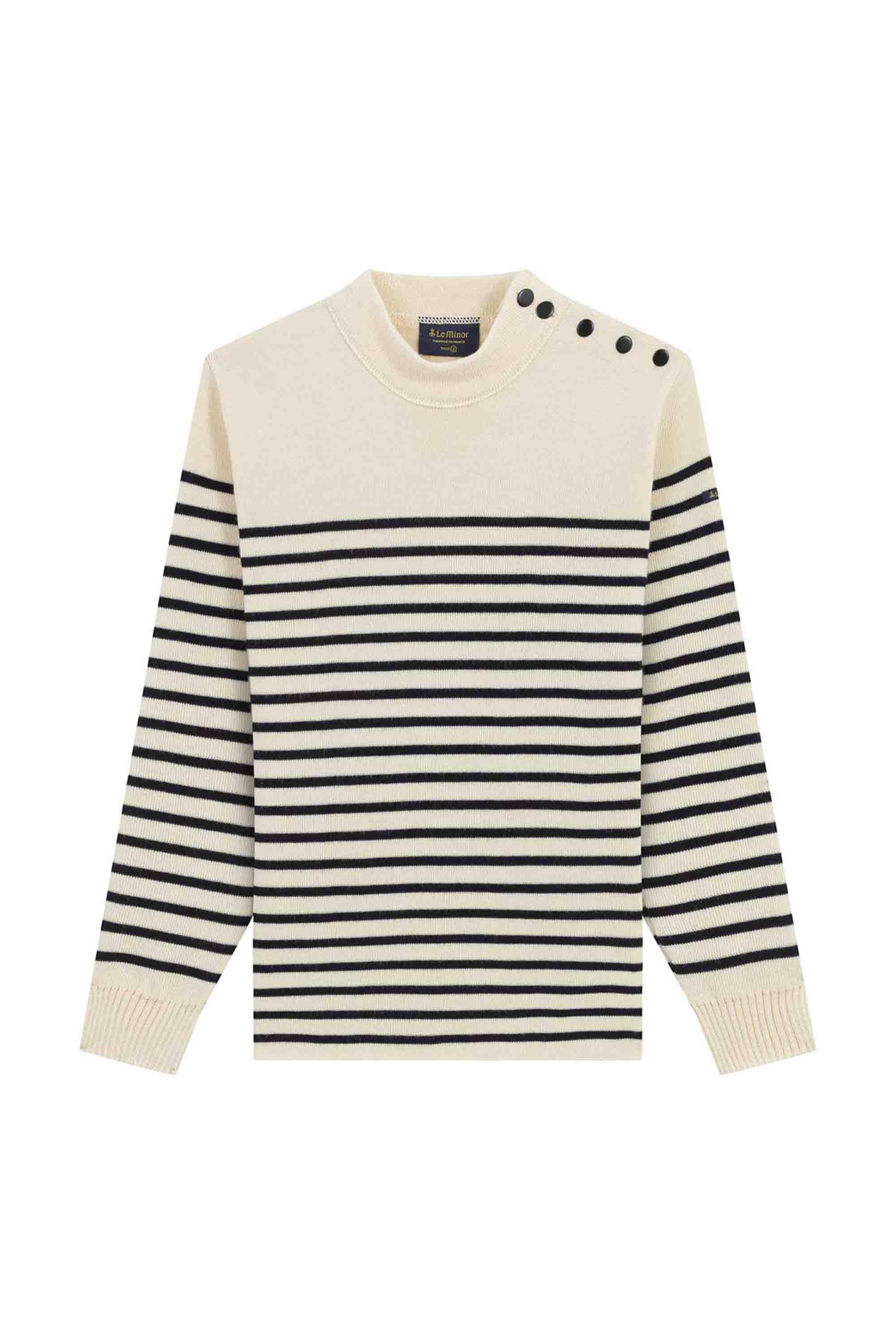 Pull marinière écru pour homme - Image 4