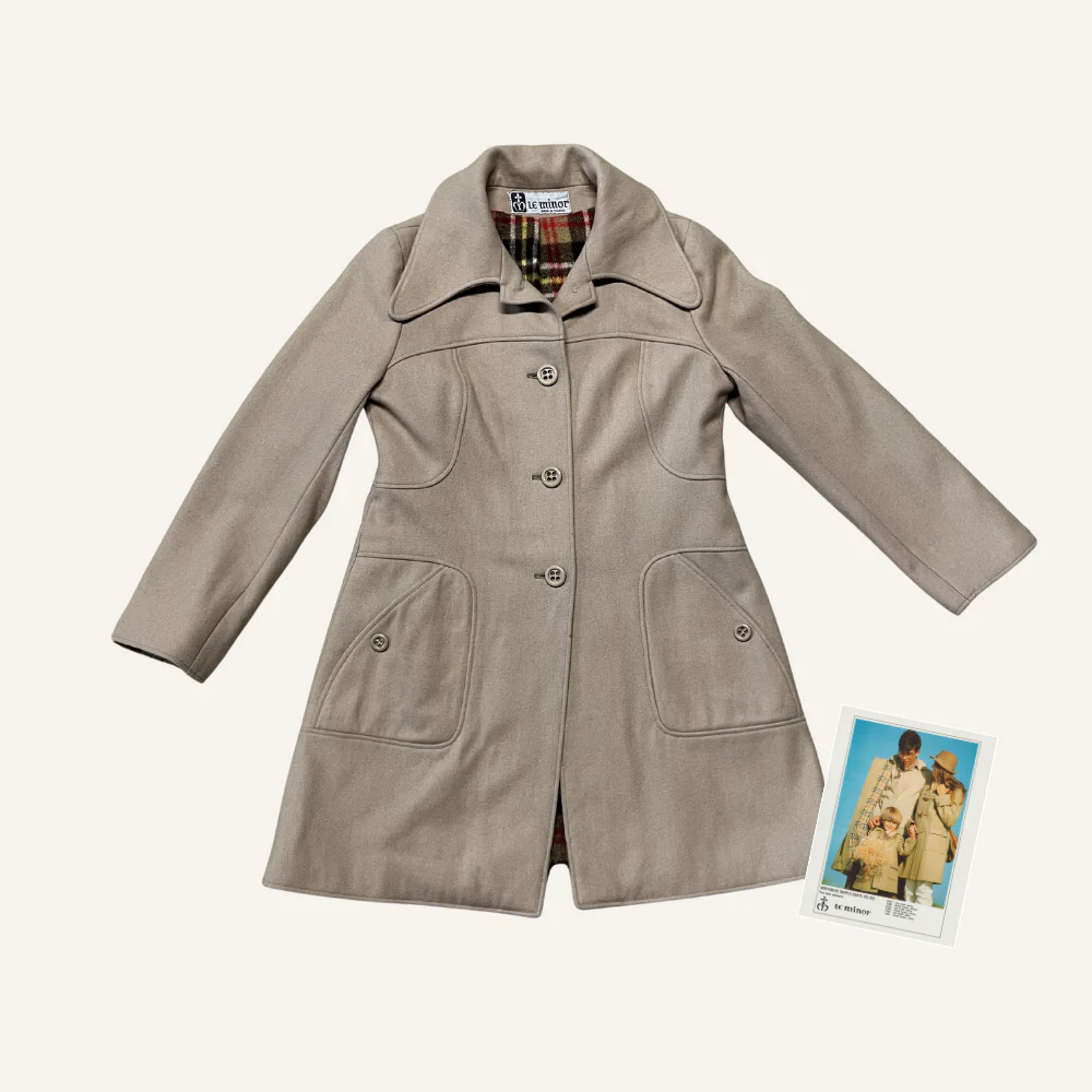 Manteau beige en laine pour femme - Seconde main