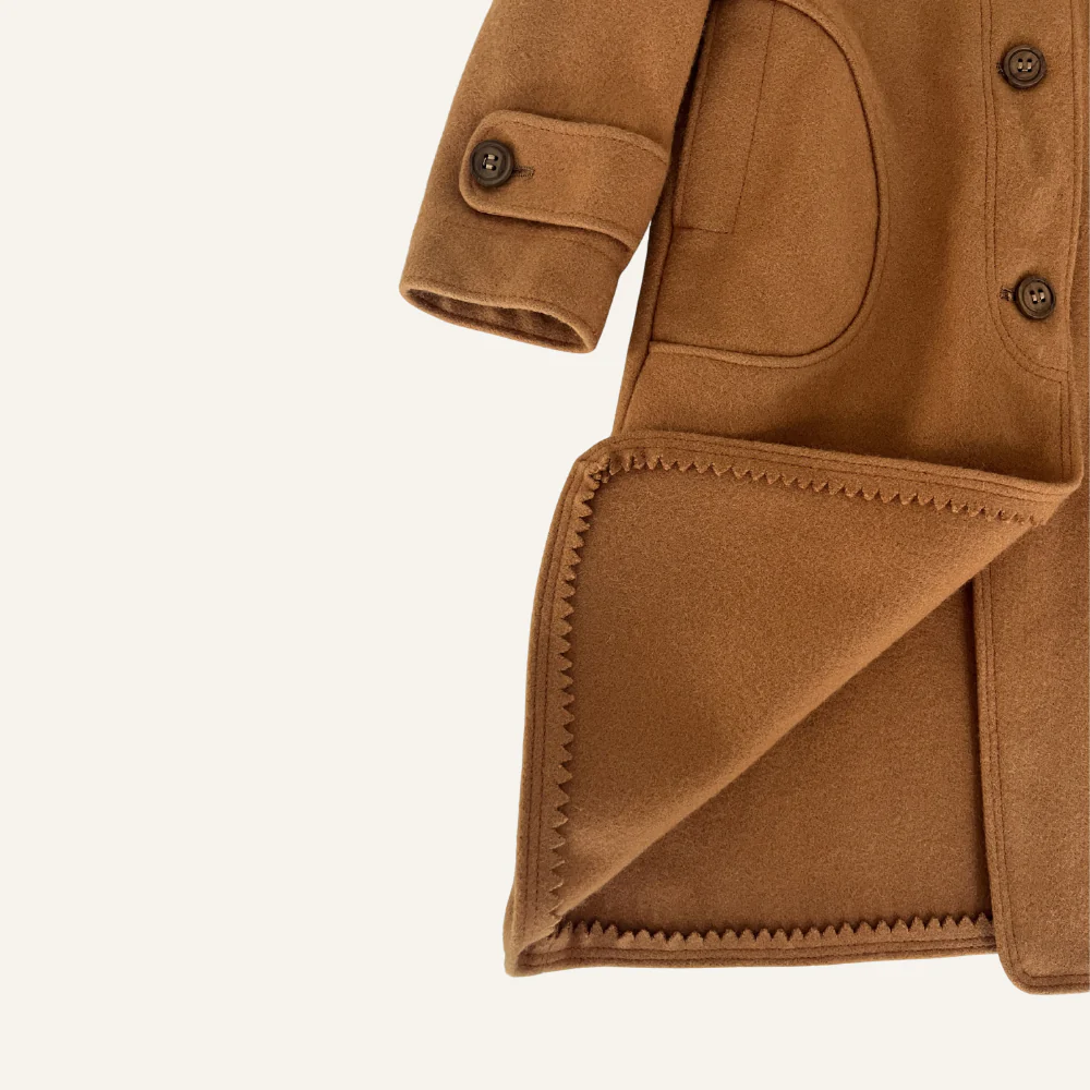 Manteau camel en laine pour enfant - Seconde main - Image 3
