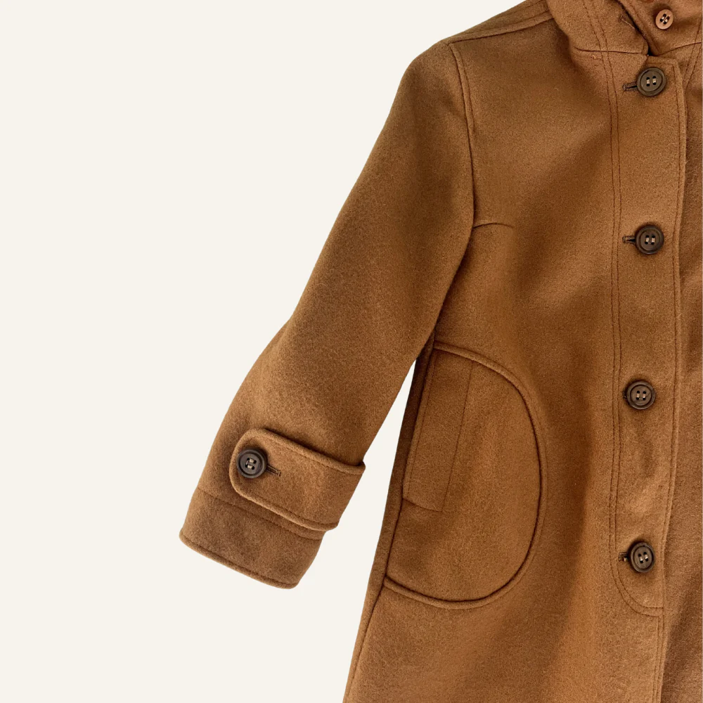 Manteau camel en laine pour enfant - Seconde main - Image 4