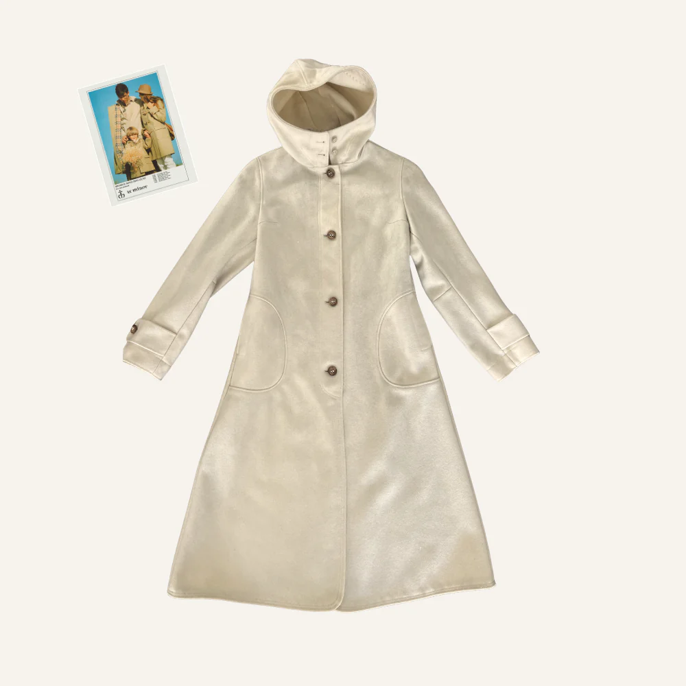 Manteau écru à capuche pour enfant 14 ans - Seconde main