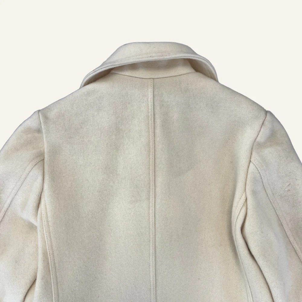 Manteau enfant écru en laine à double boutonnage - Seconde main - Image 4