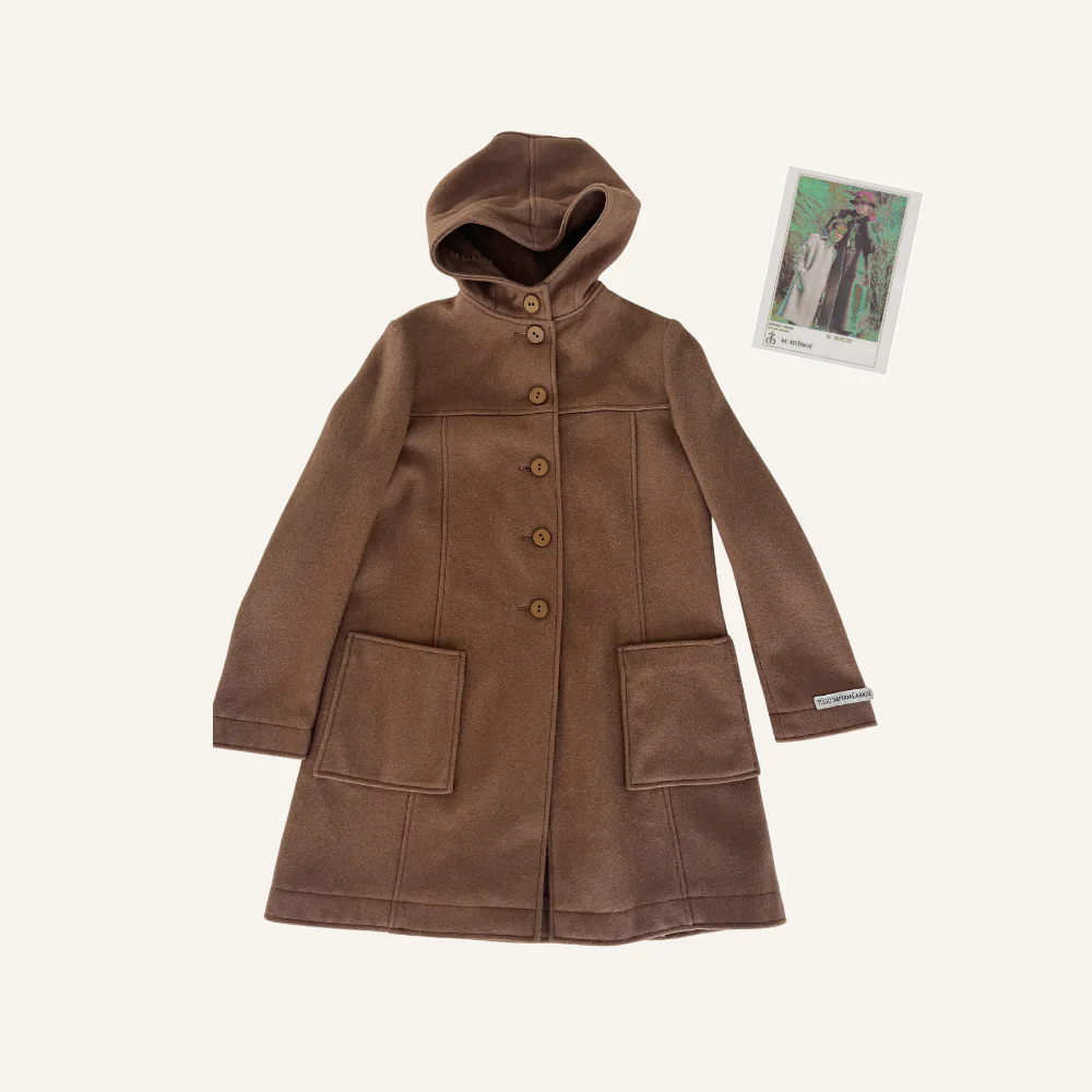 Manteau marron en laine pour enfant 12 ans - Seconde main