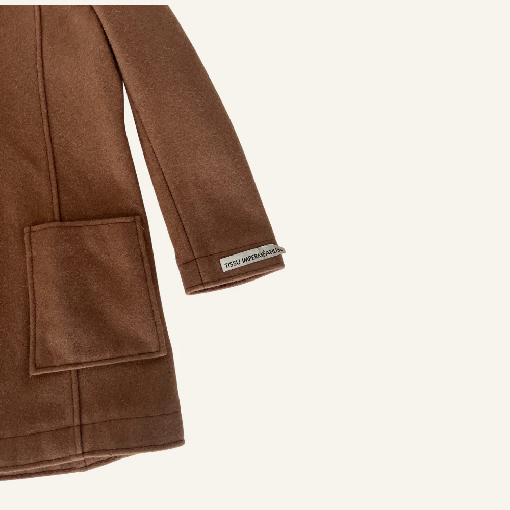 Manteau marron en laine pour enfant 9 ans - Seconde main - Image 4