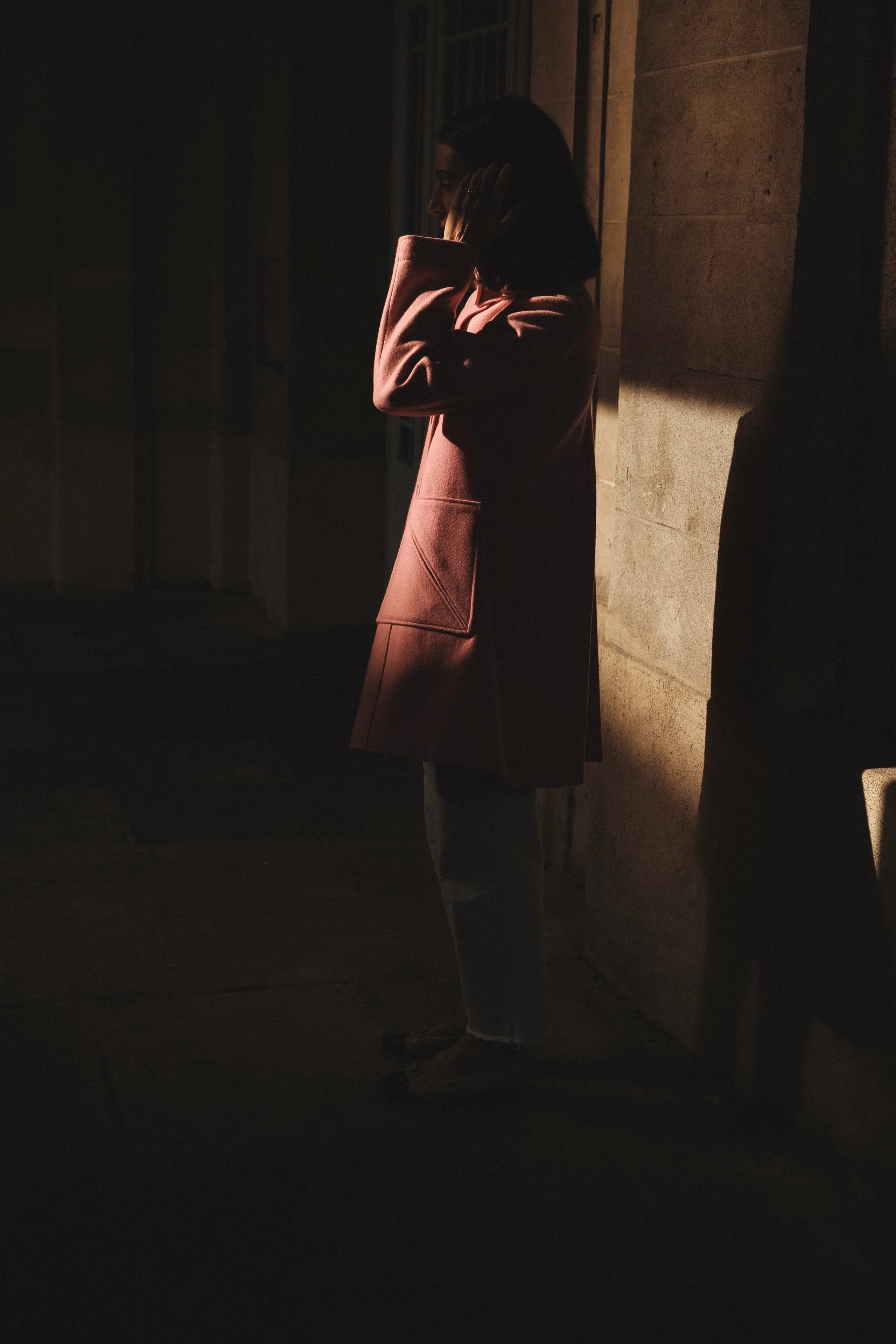 Manteau rose 1976 en laine et cachemire pour femme - Image 19