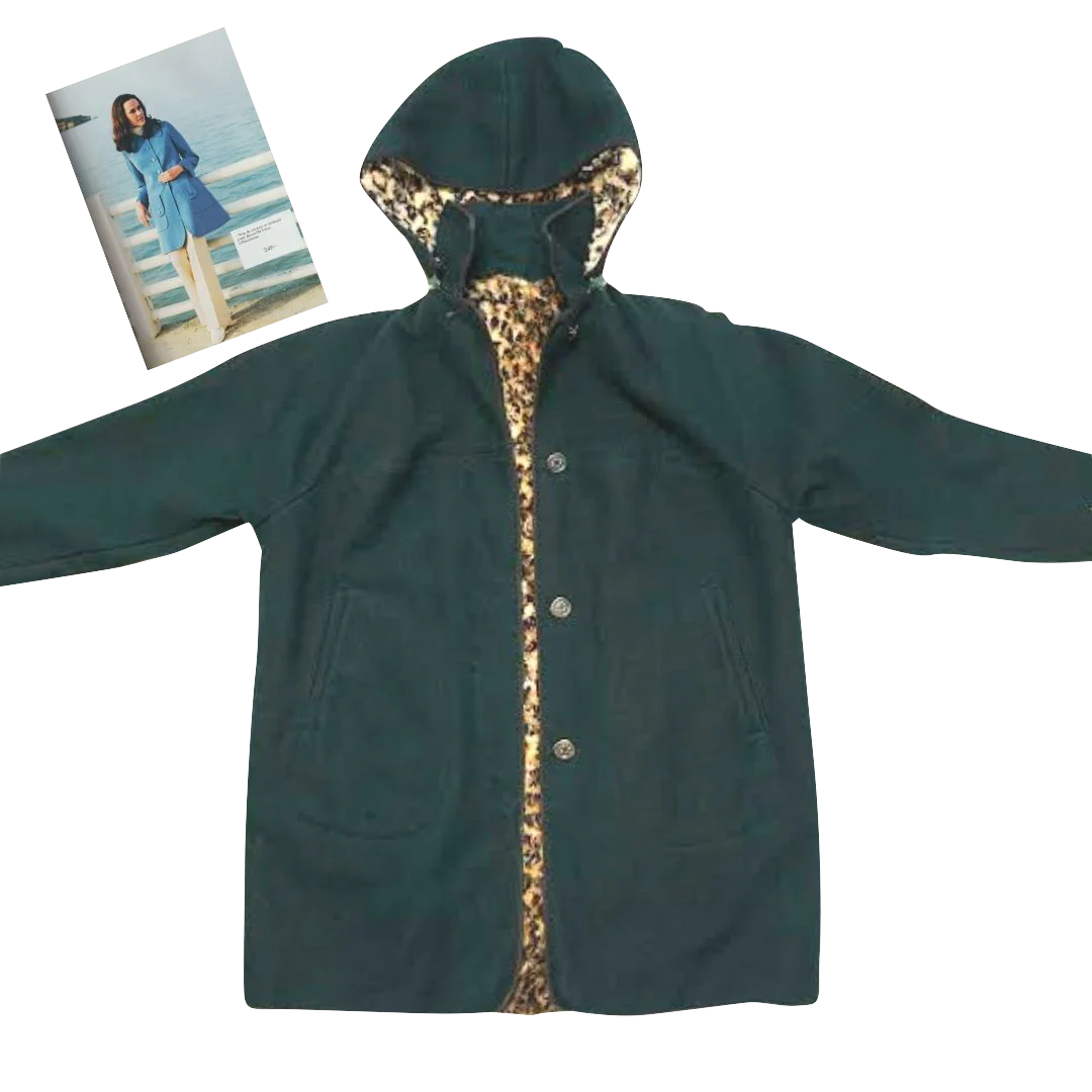 Manteau Vert intérieur léopard Femme - Seconde main
