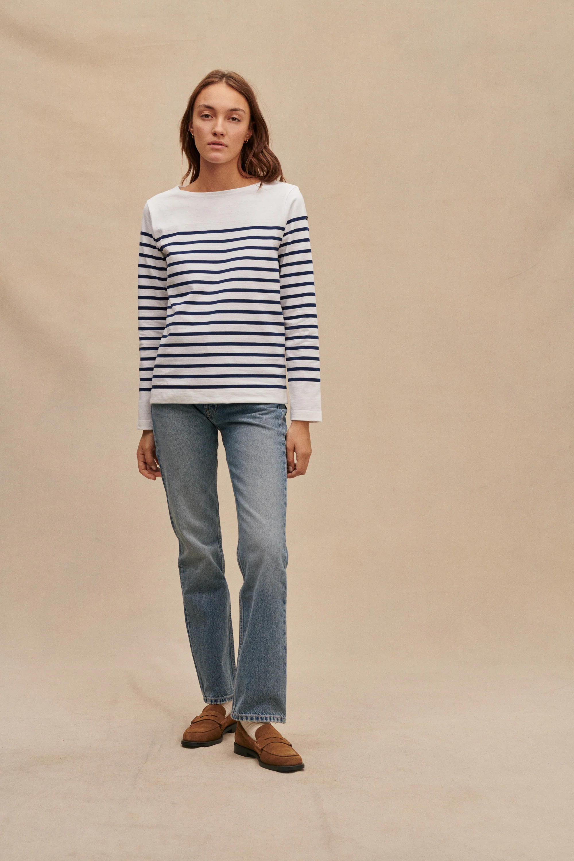 Marinière Marine Nationale bleu marine pour femme - Image 3