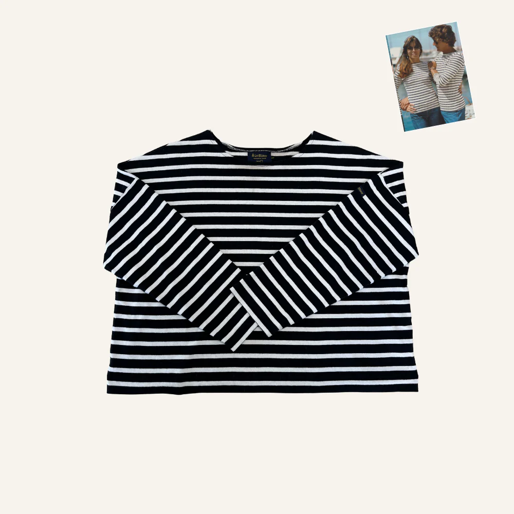 Marinière ample noire et blanche pour femme - Seconde main