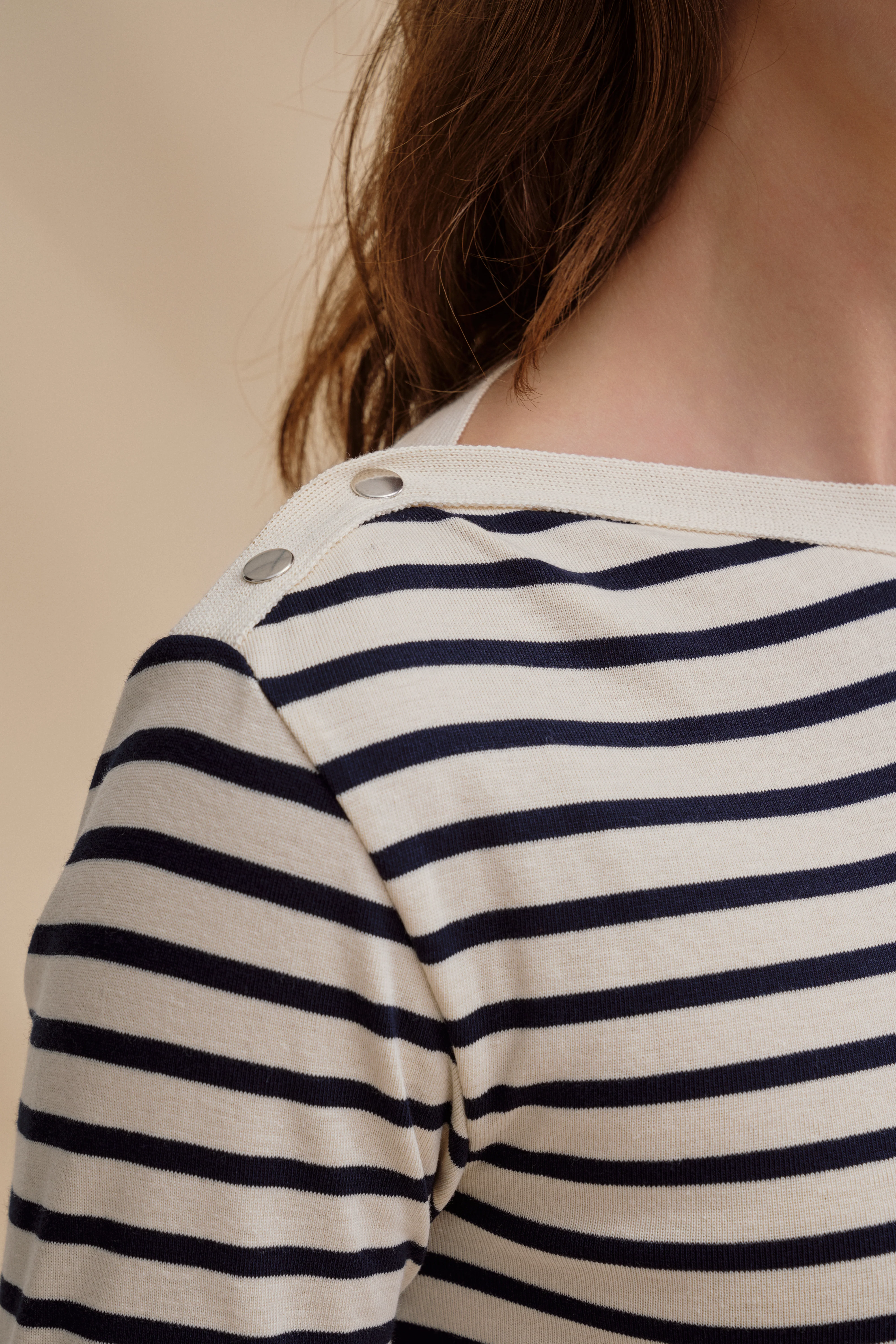 Marinière Anne écru et marine pour femme - Image 2