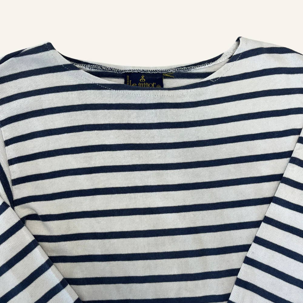 Marinière blanche et marine pour enfant - Seconde main - Image 3