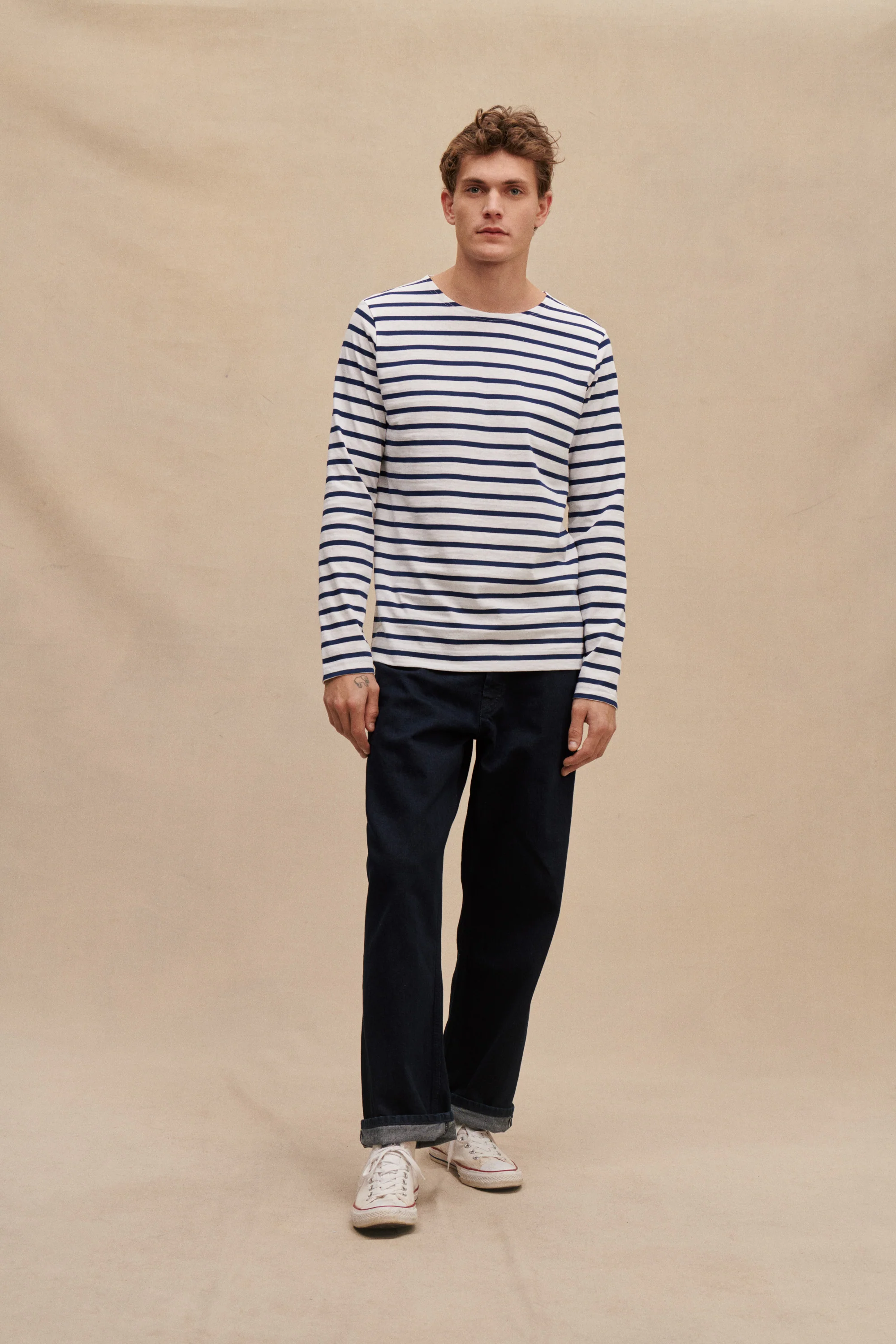 Marinière bleu marine pour homme - Image 3