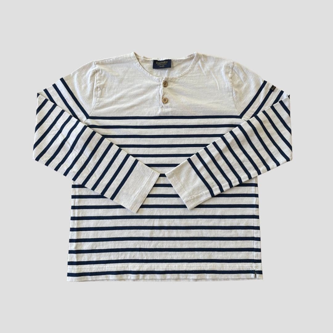 Marinière col boutonné marine homme - Seconde main - Image 2