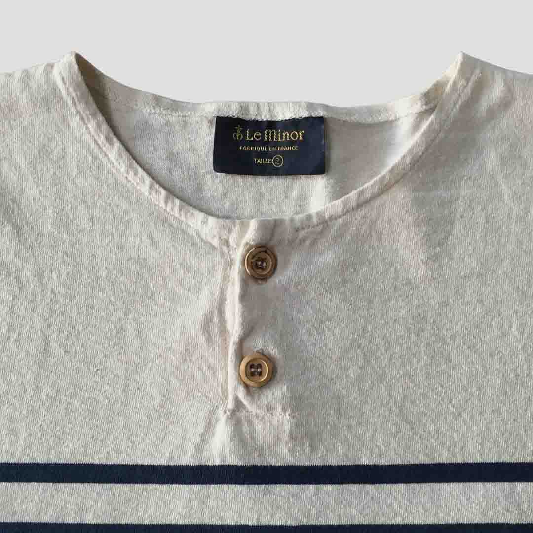 Marinière col boutonné marine homme - Seconde main - Image 3
