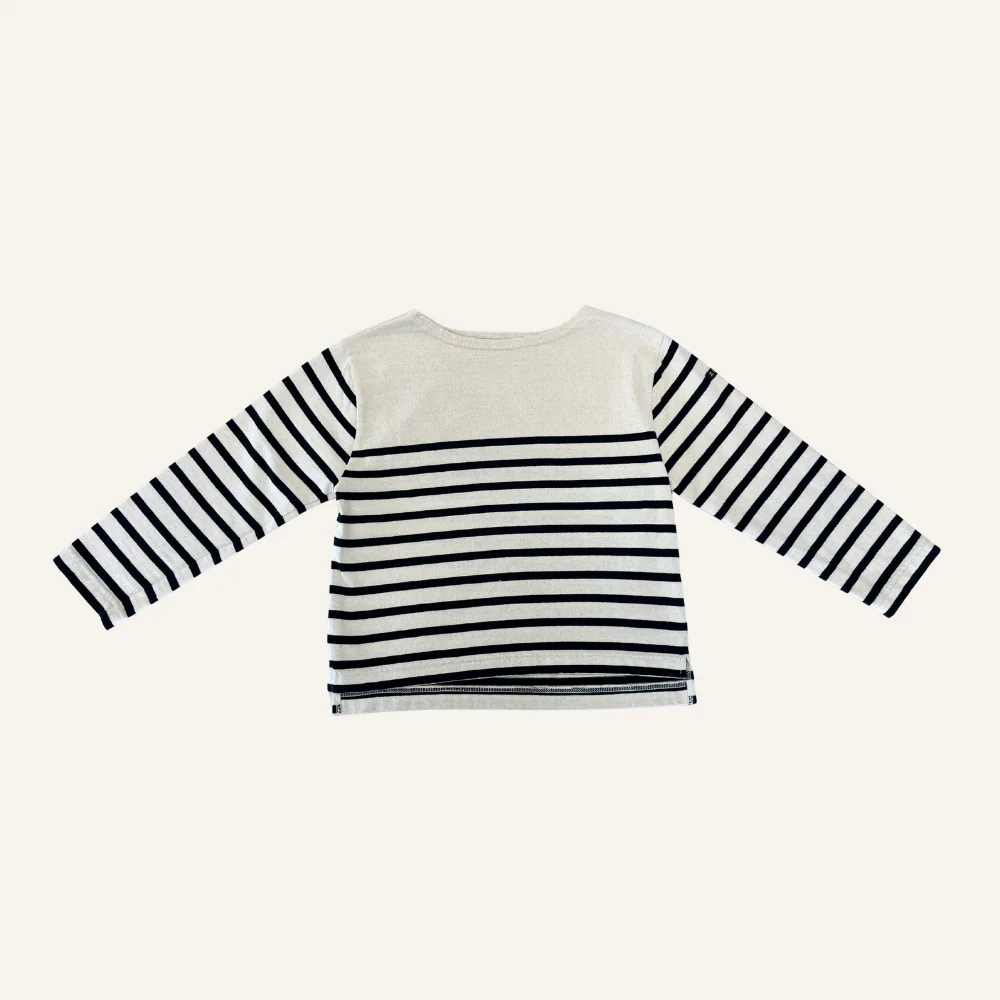 Marinière écru et noir pour enfant - Seconde main - Image 2