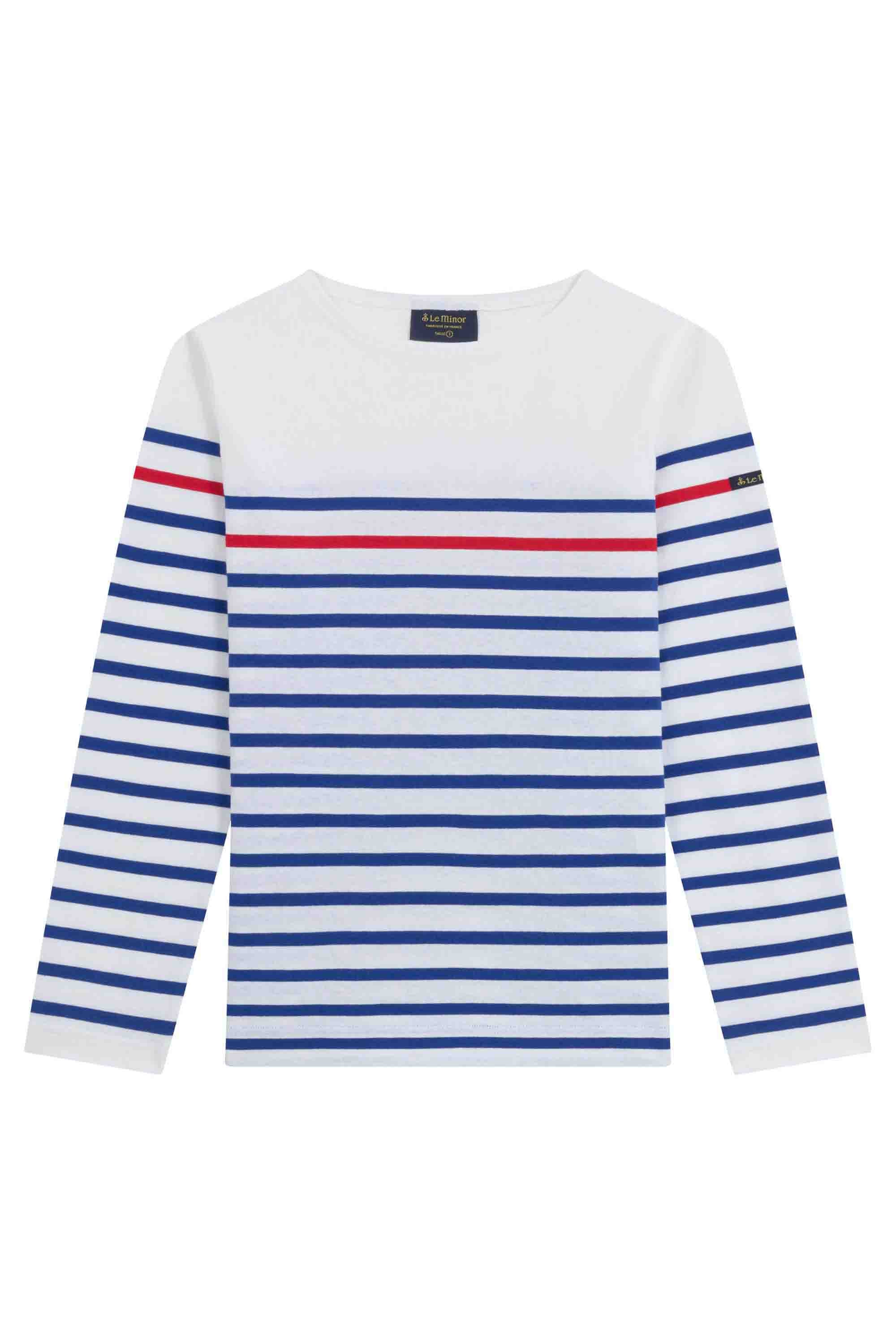 Marinière originale blanche avec rayure rouge pour femme - Image 4