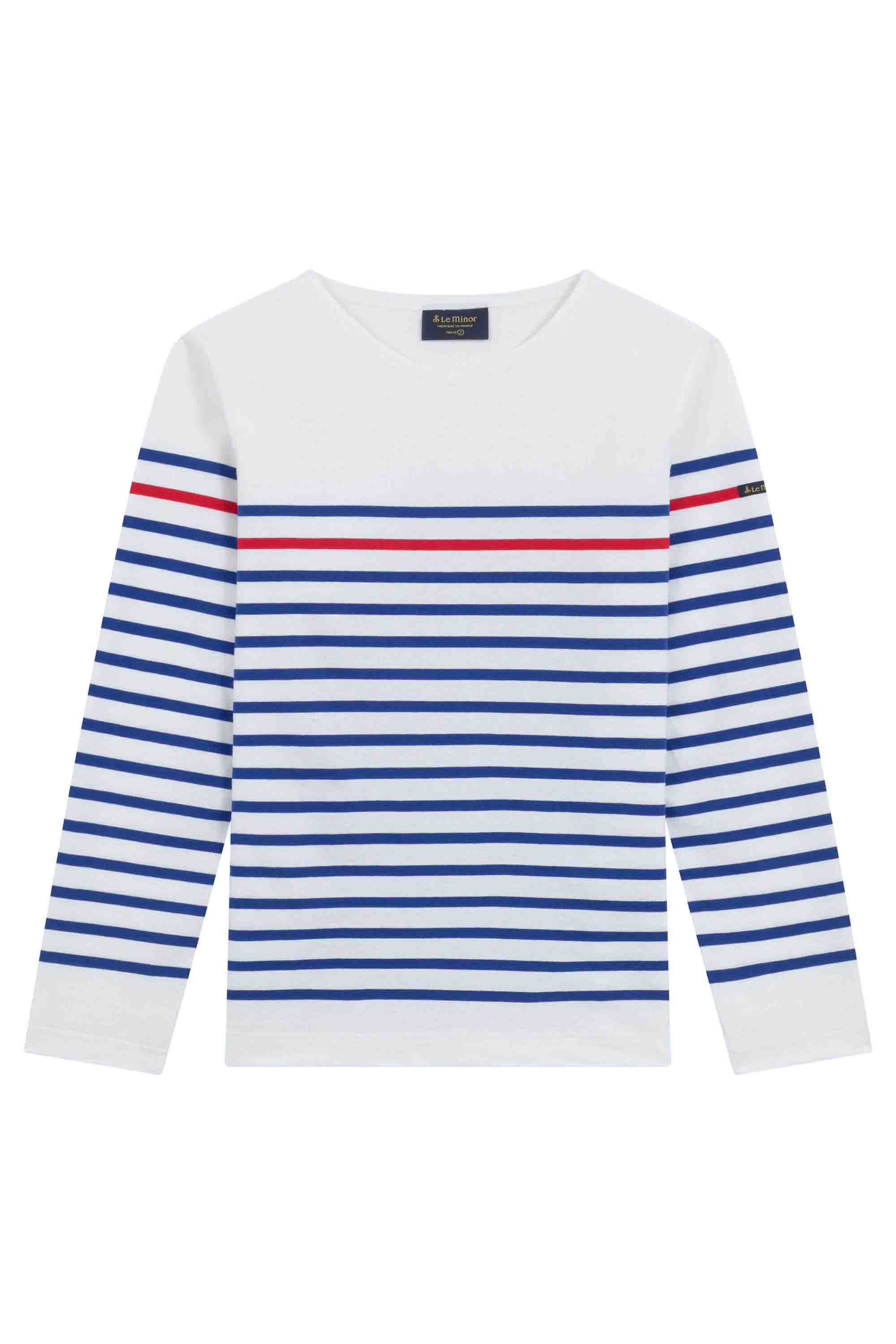 Marinière originale blanche avec rayure rouge pour homme - Image 3