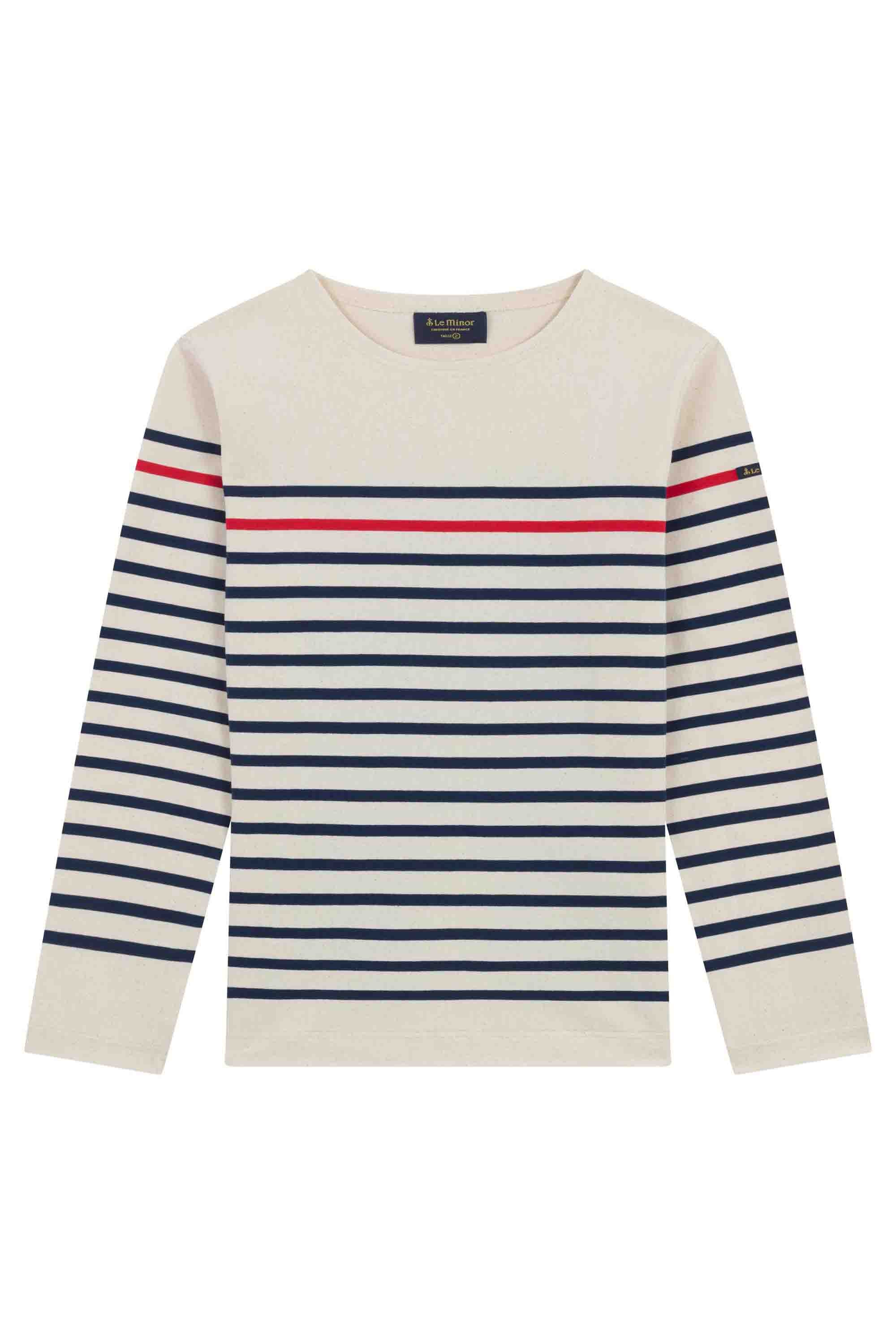 Marinière originale écru avec rayure rouge pour homme - Image 4