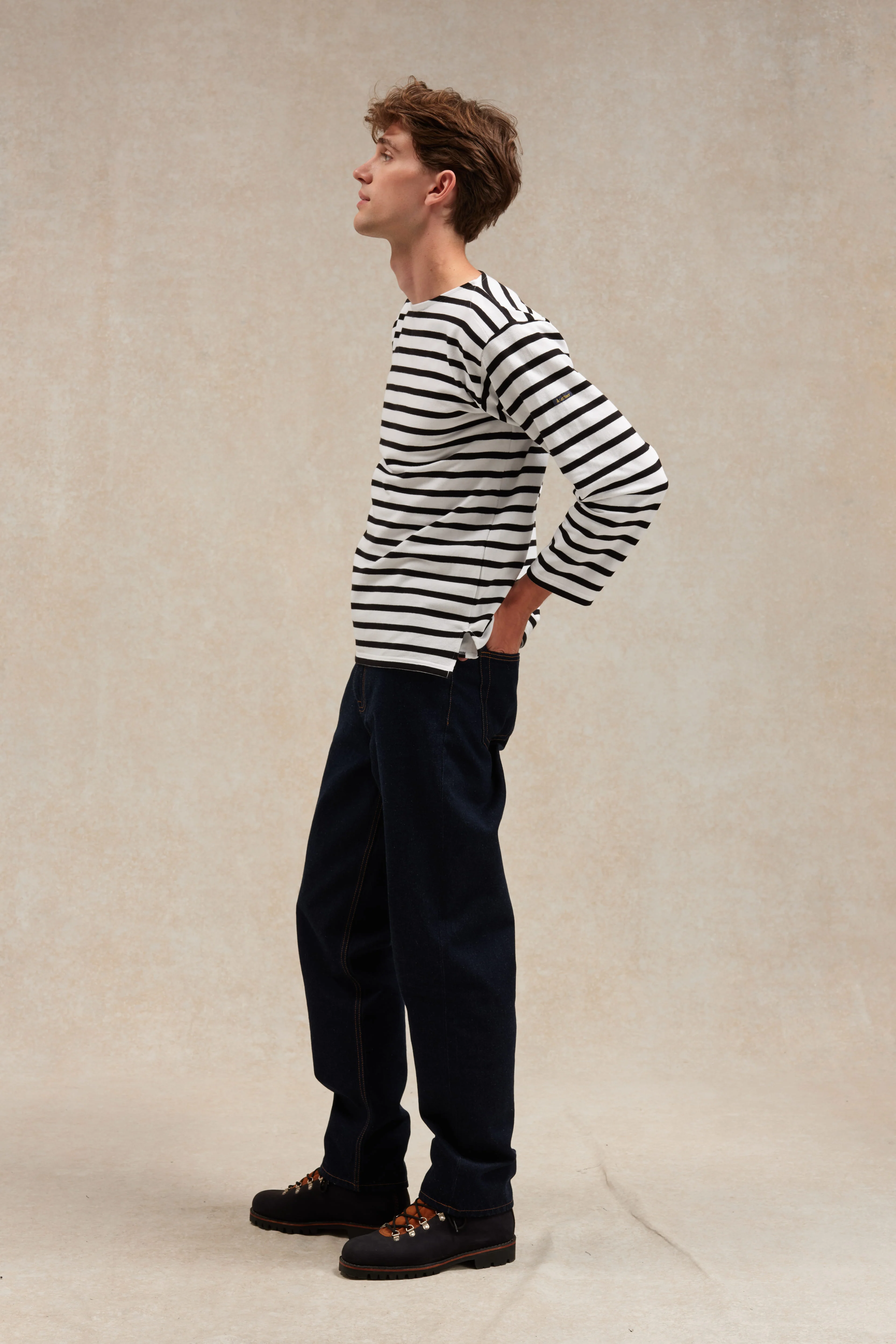 Marinière Rachel blanc et noir pour homme - Image 4