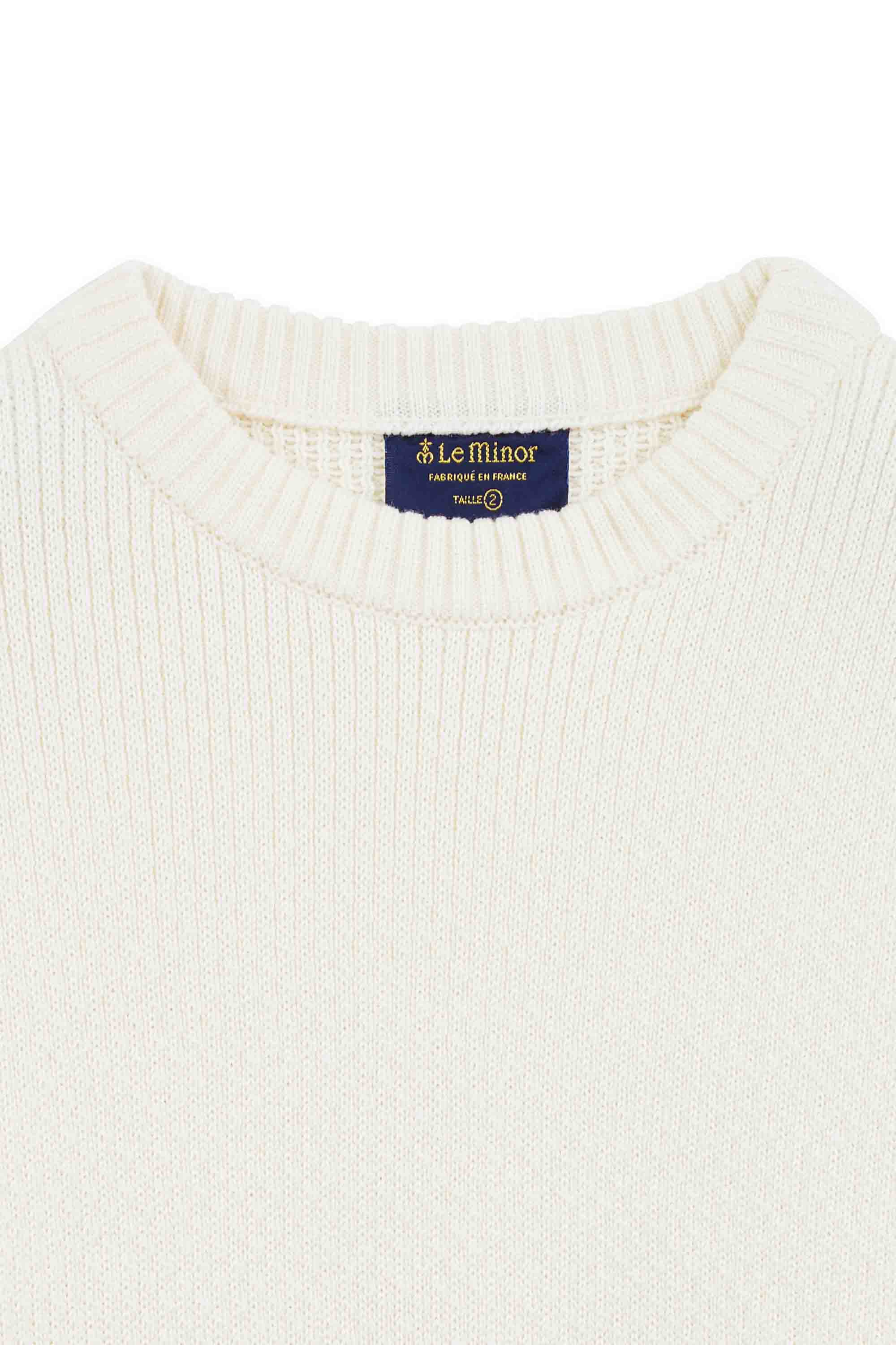 Pull col rond Norvégien écru pour femme - Image 6