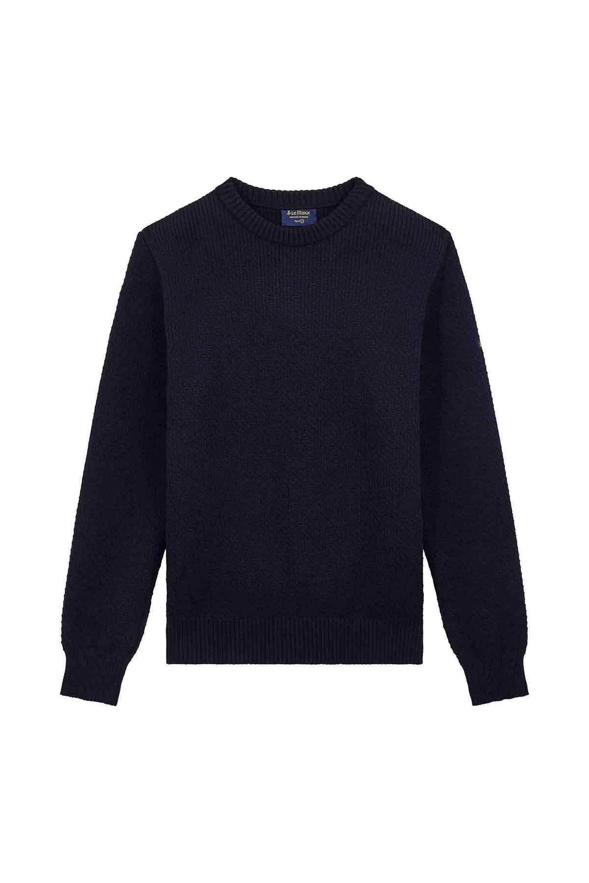 Pull col rond Norvégien bleu marine pour femme - Image 4