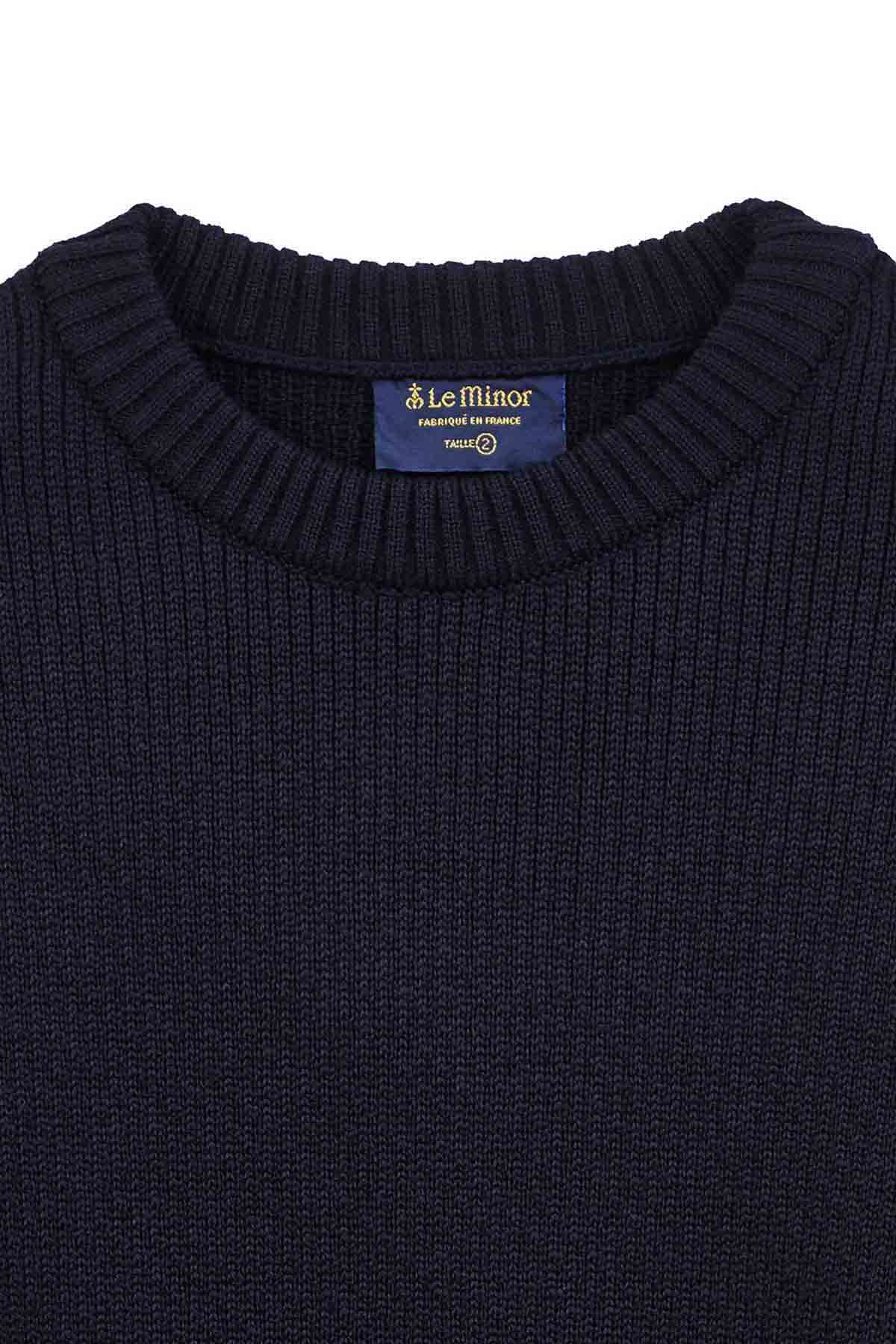Pull col rond Norvégien bleu marine pour femme - Image 5