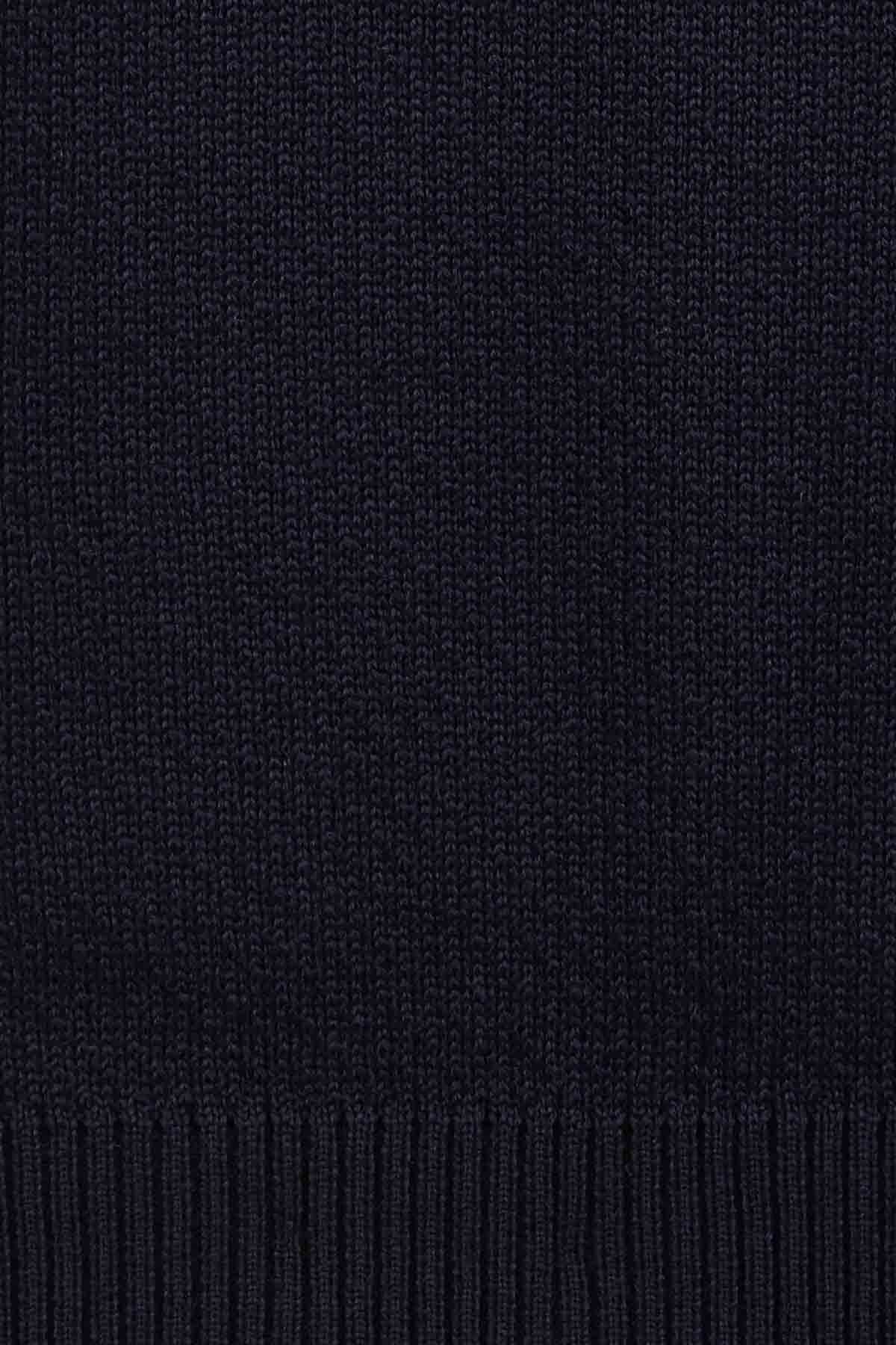 Pull col rond Norvégien bleu marine pour femme - Image 7